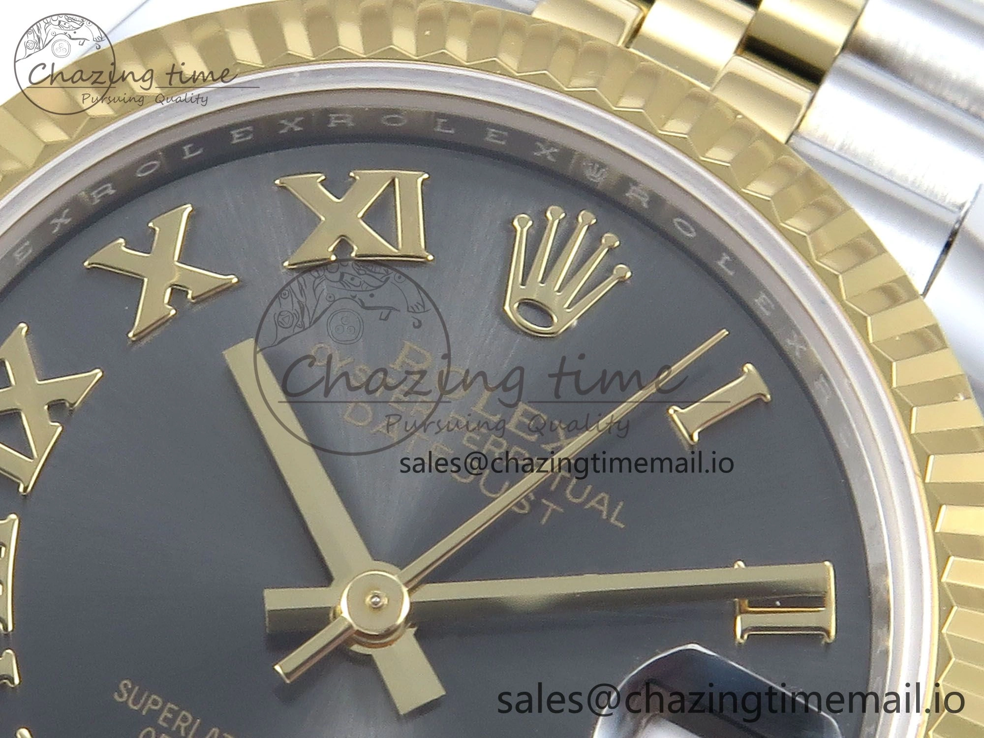 ZeroBulk DateJust 31 278273 ARF 1:1 Best Edition 904L Steel Gray Roman Diamonds Dial on SS YG Jubilee Bracelet ETA 564