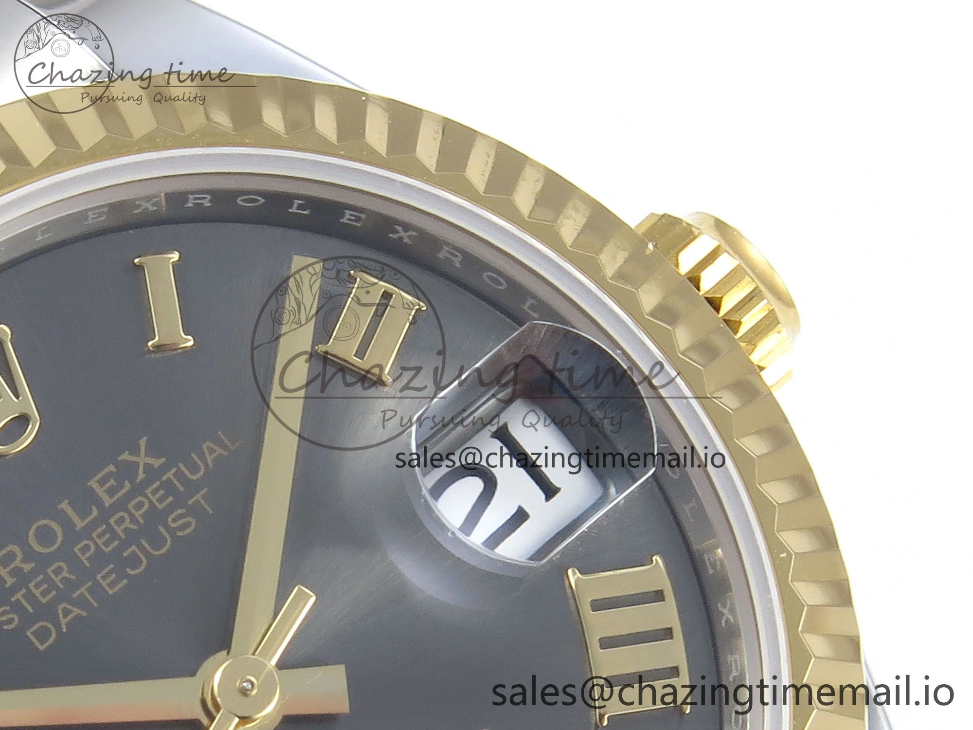 DateJust 31 278273 ARF 1:1 Best Edition 904L Steel Gray Roman Diamonds Dial on SS YG Oyster Bracelet ETA Functional 575