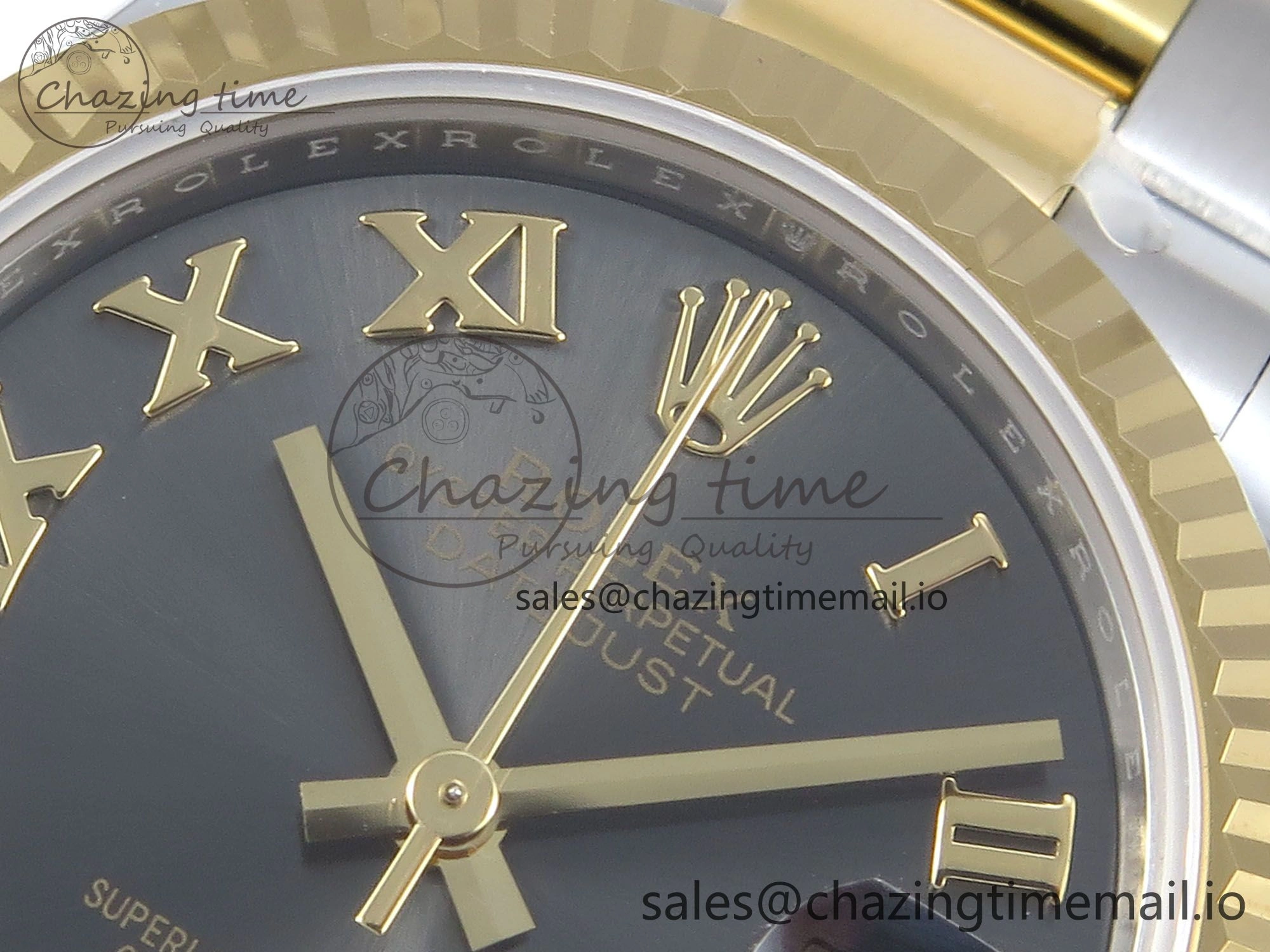 DateJust 31 278273 ARF 1:1 Best Edition 904L Steel Gray Roman Diamonds Dial on SS YG Oyster Bracelet ETA Functional 575