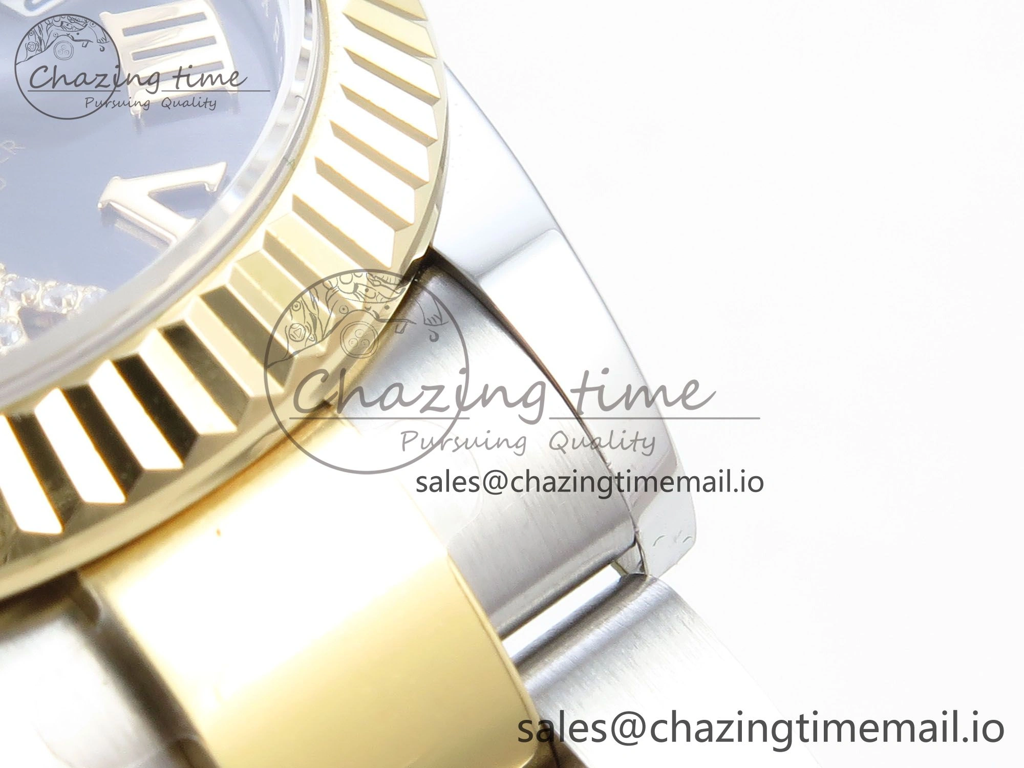 DateJust 31 278273 ARF 1:1 Best Edition 904L Steel Gray Roman Diamonds Dial on SS YG Oyster Bracelet ETA Functional 575