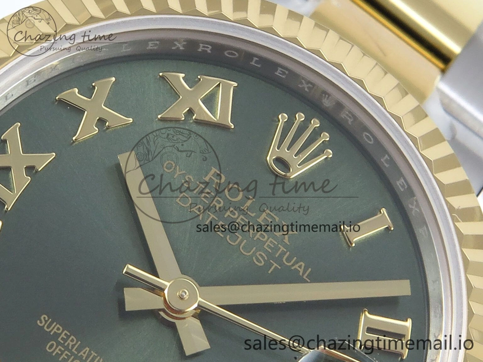 DateJust 31 278273 ARF 1:1 Best Edition 904L Steel Green Roman Diamonds Dial on SS YG Oyster Bracelet ETA Upgraded 582