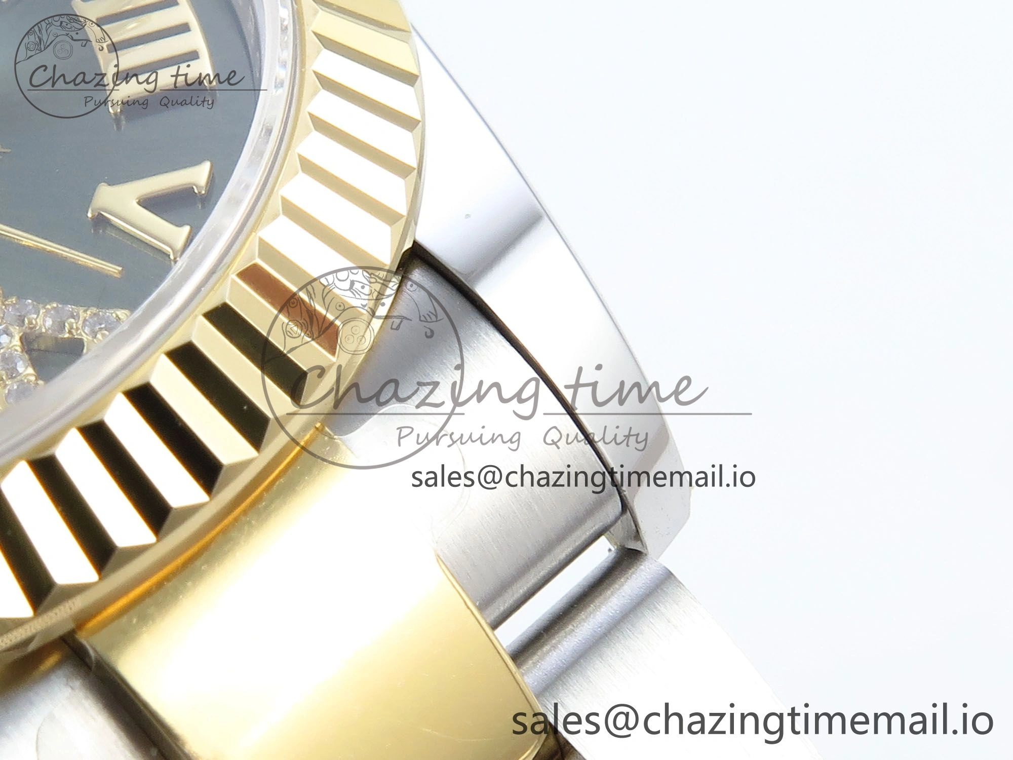 DateJust 31 278273 ARF 1:1 Best Edition 904L Steel Green Roman Diamonds Dial on SS YG Oyster Bracelet ETA Upgraded 582