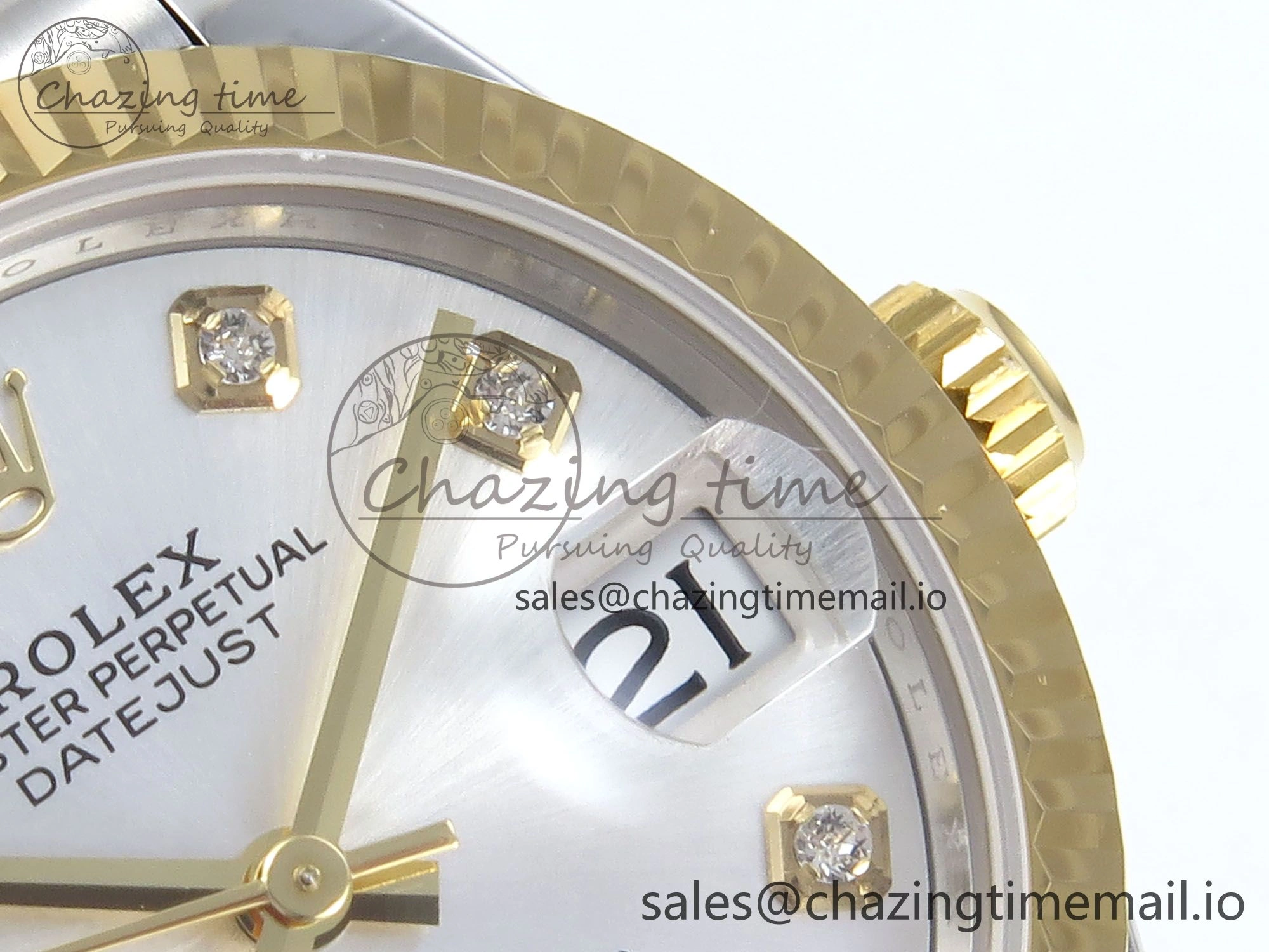 Durable DateJust 31 278273 ARF 1:1 Best Edition 904L Steel Silver Diamonds Dial on SS YG Jubilee Bracelet ETA 571