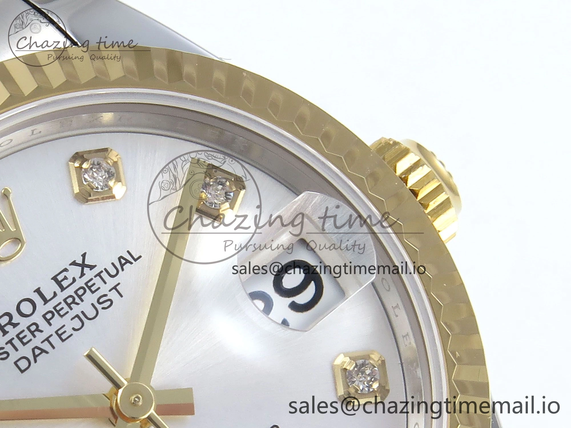 Classic DateJust 31 278273 ARF 1:1 Best Edition 904L Steel Silver Diamonds Dial on SS YG Oyster Bracelet ETA 581