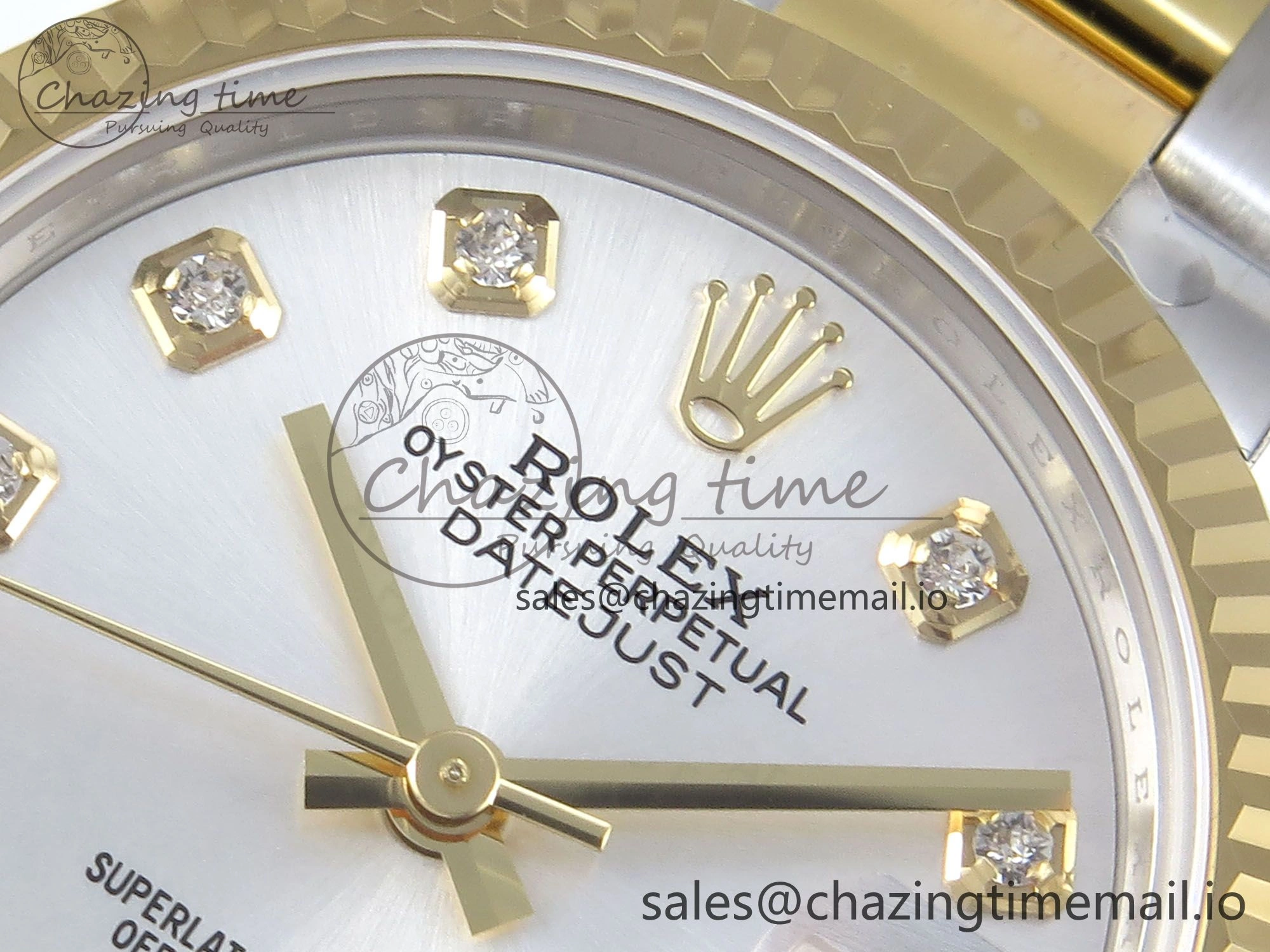 Classic DateJust 31 278273 ARF 1:1 Best Edition 904L Steel Silver Diamonds Dial on SS YG Oyster Bracelet ETA 581
