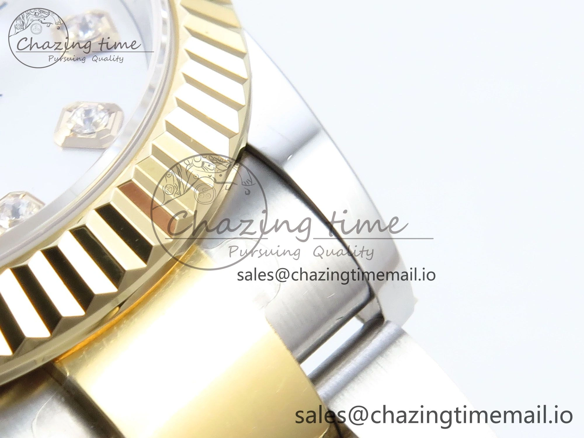 Classic DateJust 31 278273 ARF 1:1 Best Edition 904L Steel Silver Diamonds Dial on SS YG Oyster Bracelet ETA 581