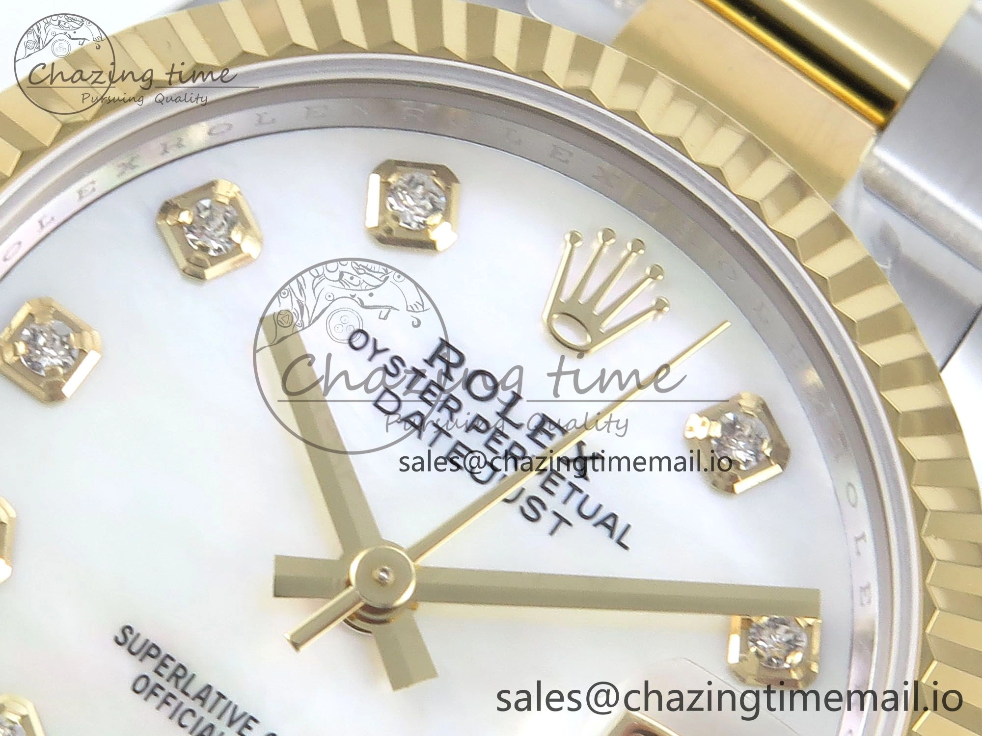 Trendy DateJust 31 278273 ARF 1:1 Best Edition 904L Steel White MOP Dial on SS YG Oyster Bracelet ETA 583