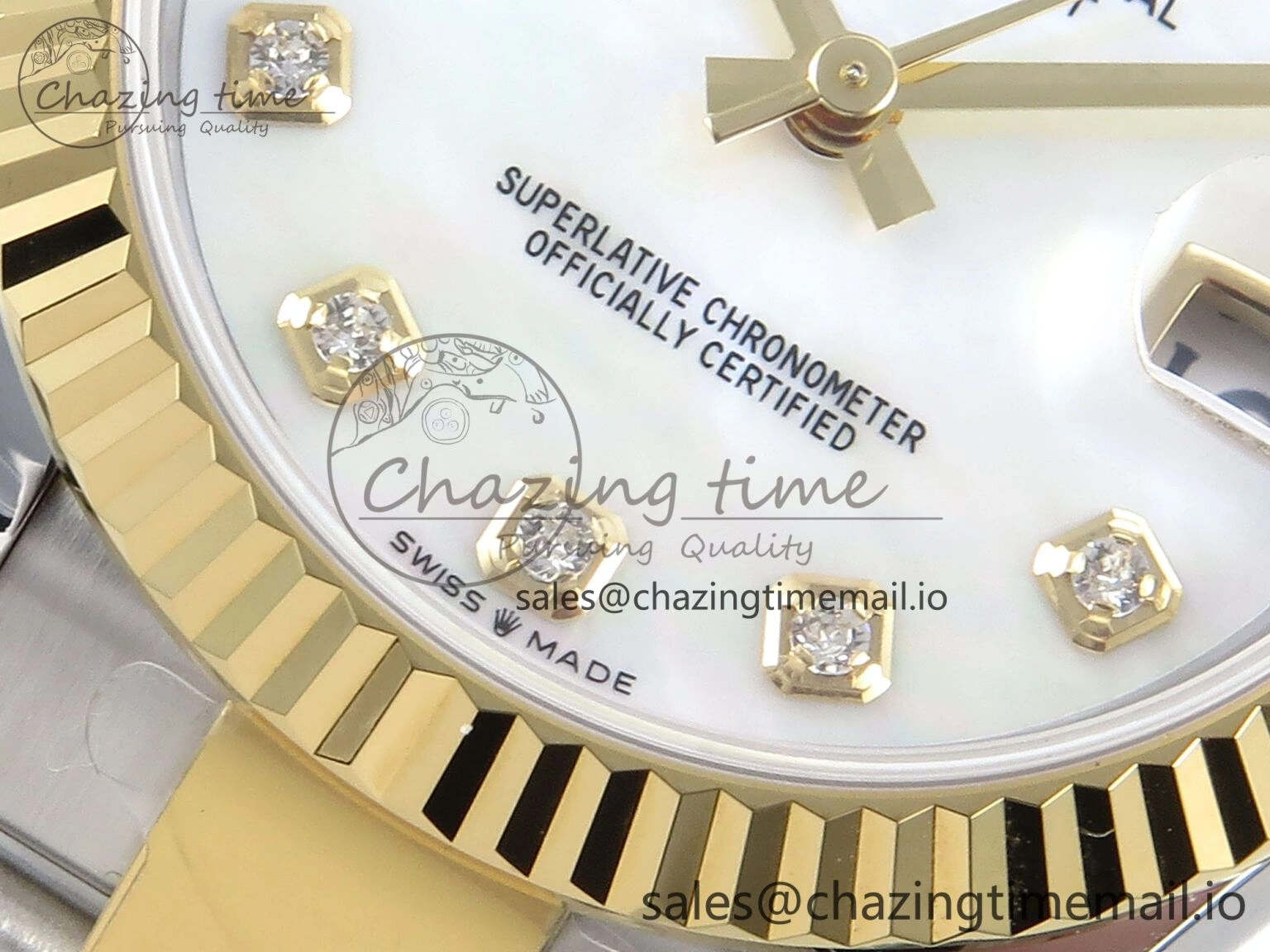 Trendy DateJust 31 278273 ARF 1:1 Best Edition 904L Steel White MOP Dial on SS YG Oyster Bracelet ETA 583