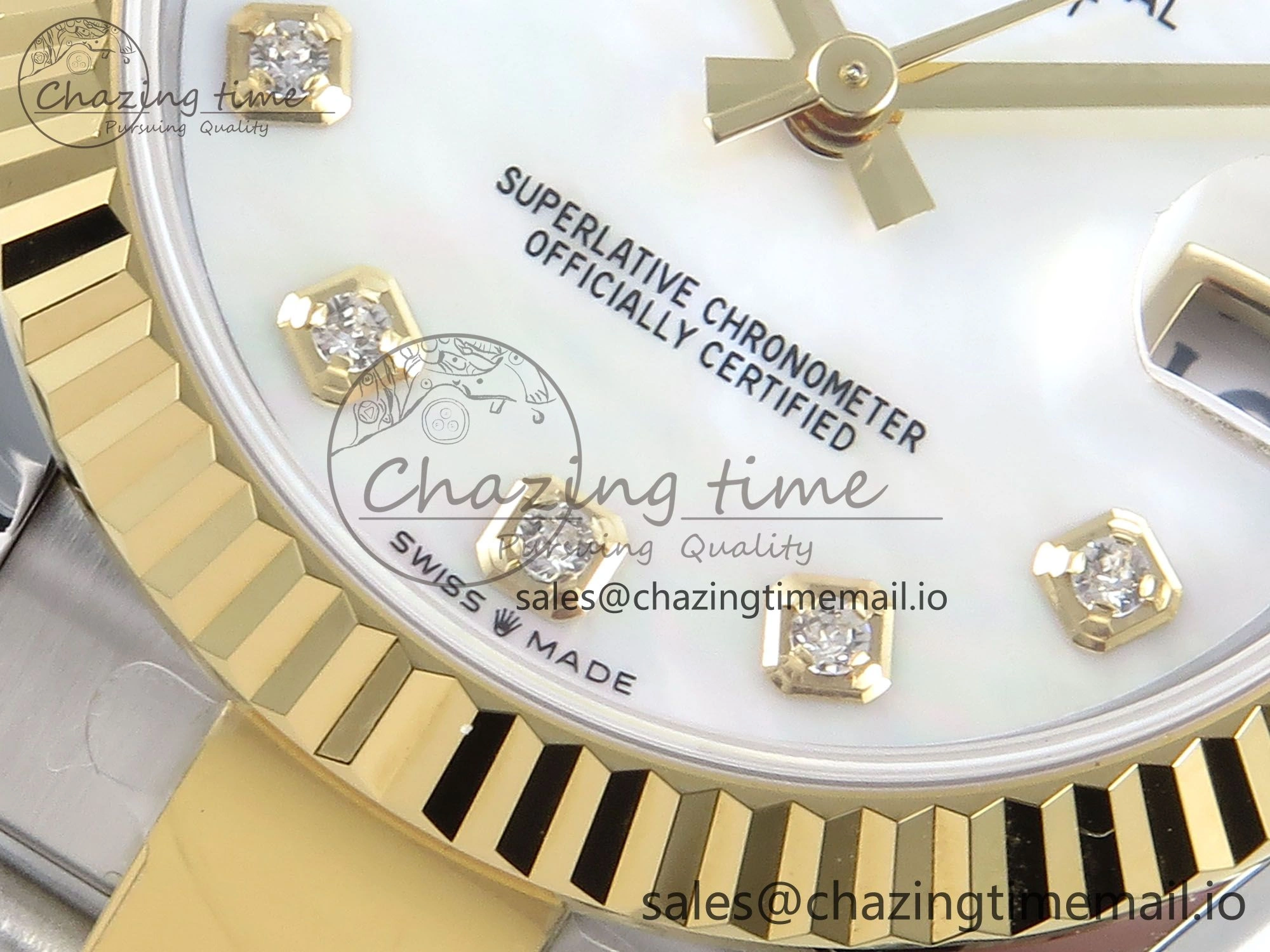 Trendy DateJust 31 278273 ARF 1:1 Best Edition 904L Steel White MOP Dial on SS YG Oyster Bracelet ETA 583