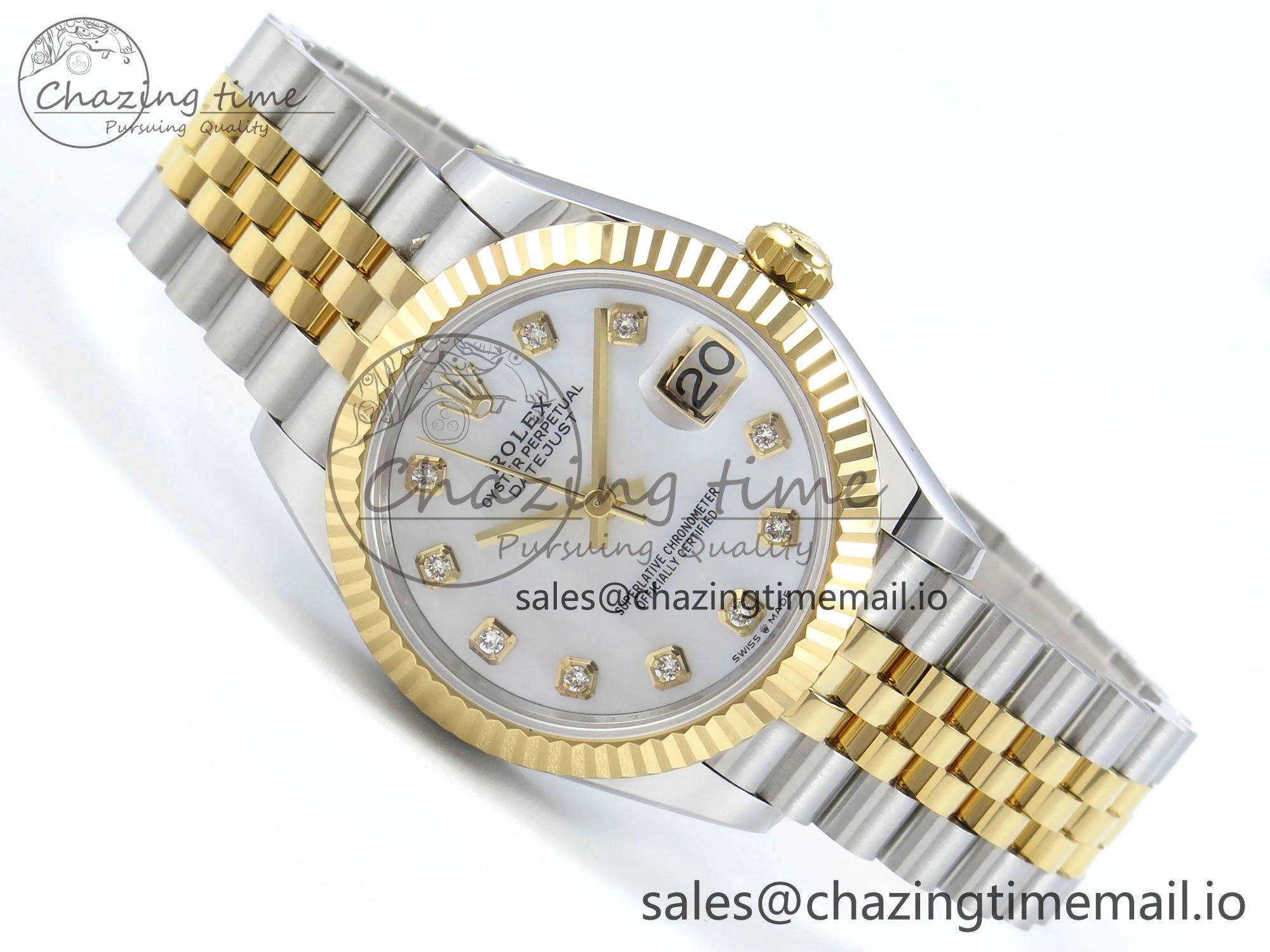 DateJust 31 278273 ARF 1:1 Best Edition 904L Steel White MOP Diamonds Dial on SS YG Jubilee Bracelet ETA UrbanStyle 574