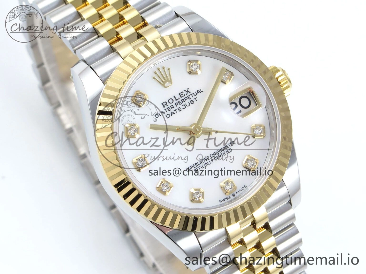 DateJust 31 278273 ARF 1:1 Best Edition 904L Steel White MOP Diamonds Dial on SS YG Jubilee Bracelet ETA UrbanStyle 574