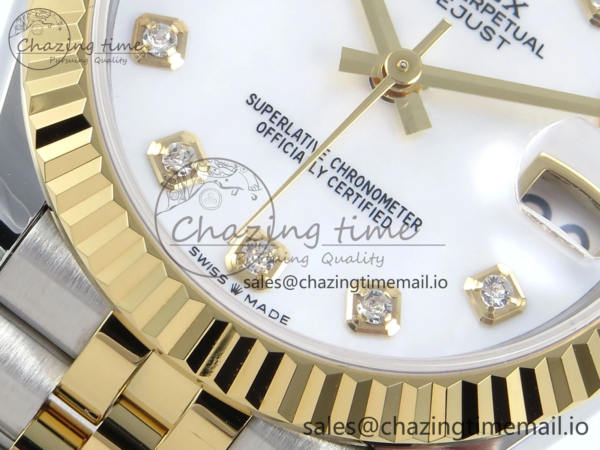 DateJust 31 278273 ARF 1:1 Best Edition 904L Steel White MOP Diamonds Dial on SS YG Jubilee Bracelet ETA UrbanStyle 574
