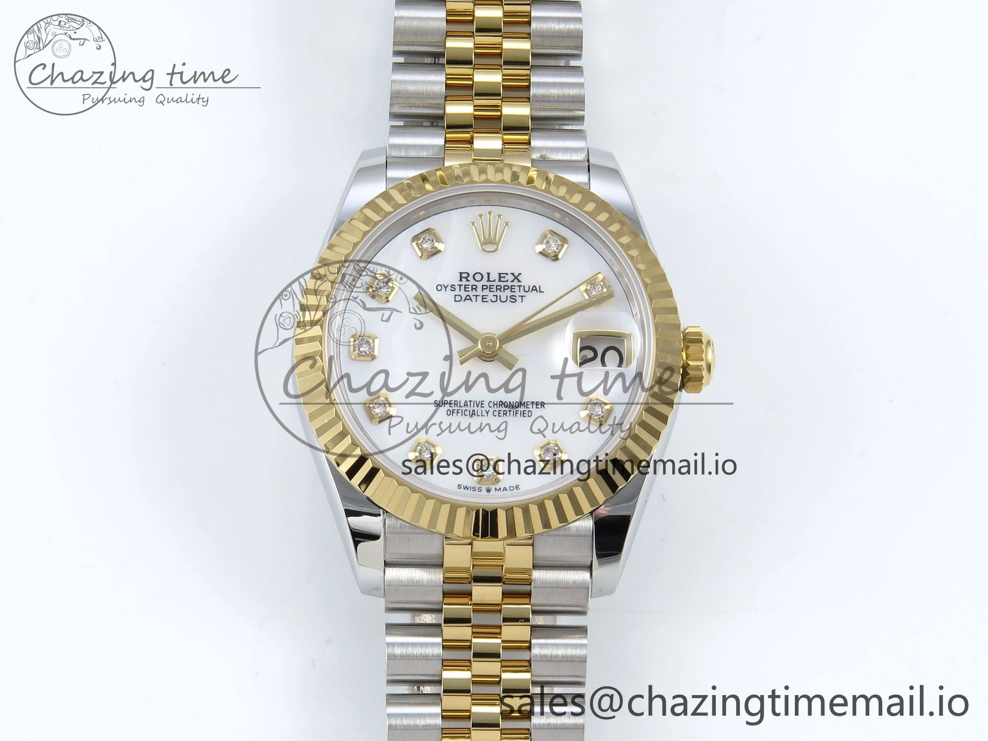 DateJust 31 278273 ARF 1:1 Best Edition 904L Steel White MOP Diamonds Dial on SS YG Jubilee Bracelet ETA UrbanStyle 574