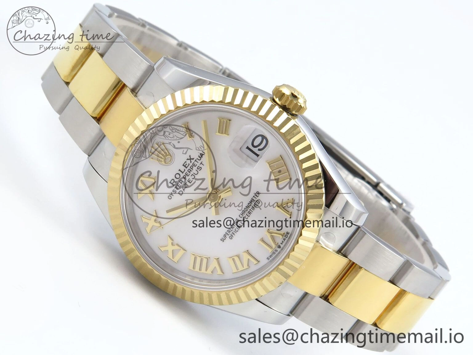 DateJust 31 278273 ARF 1:1 Best Edition 904L Steel White Roman Dial on SS YG Oyster Bracelet ETA Contemporary 578