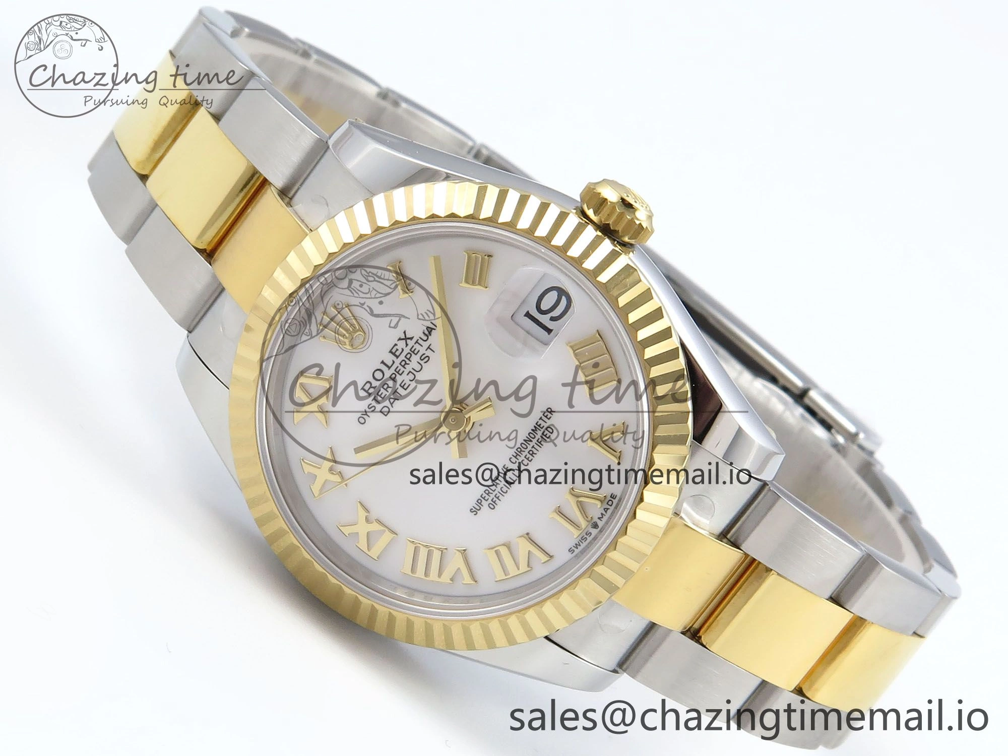 DateJust 31 278273 ARF 1:1 Best Edition 904L Steel White Roman Dial on SS YG Oyster Bracelet ETA Contemporary 578