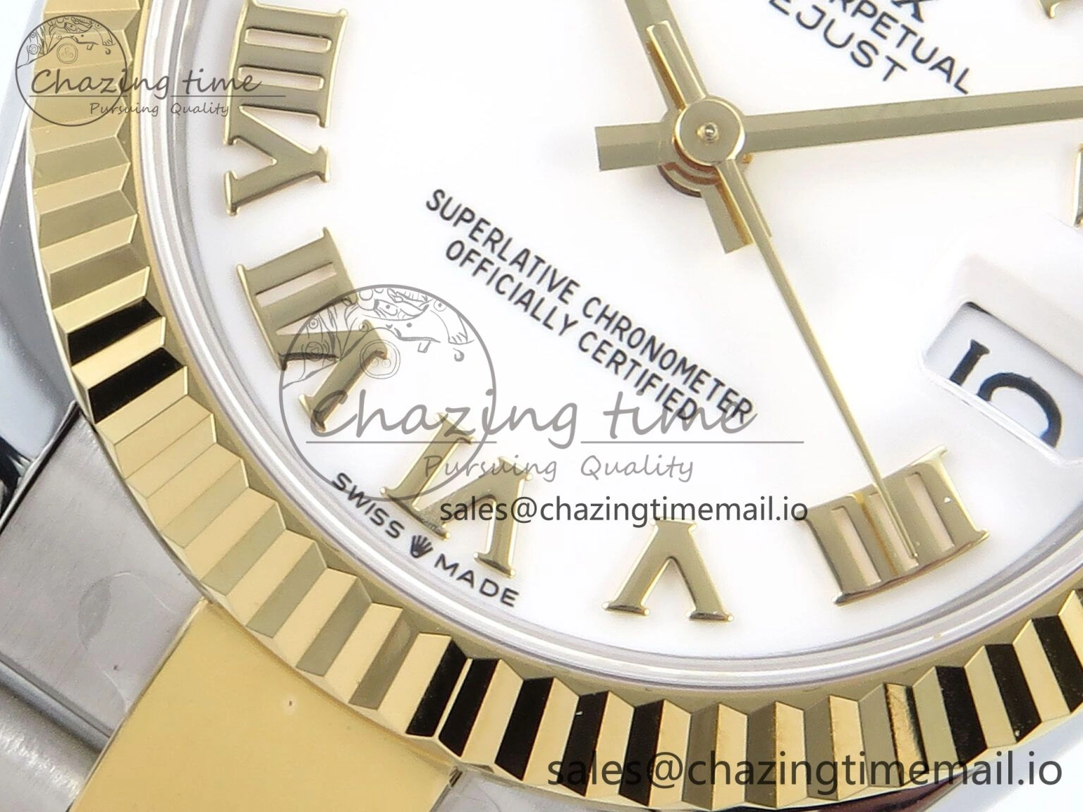 DateJust 31 278273 ARF 1:1 Best Edition 904L Steel White Roman Dial on SS YG Oyster Bracelet ETA Contemporary 578