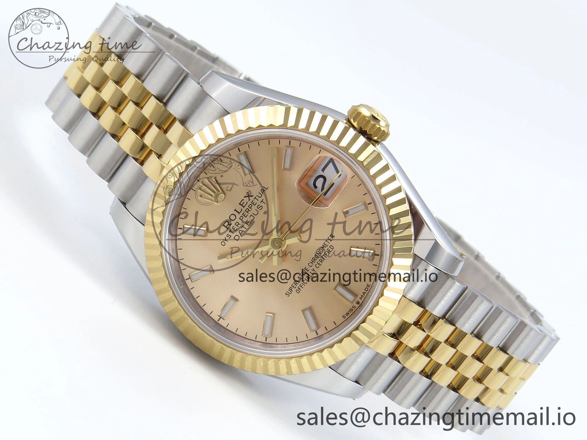 DateJust 31 278273 ARF 1:1 Best Edition 904L Steel YG Dial Stick Marker on SS YG Jubilee Bracelet ETA Upgraded 573