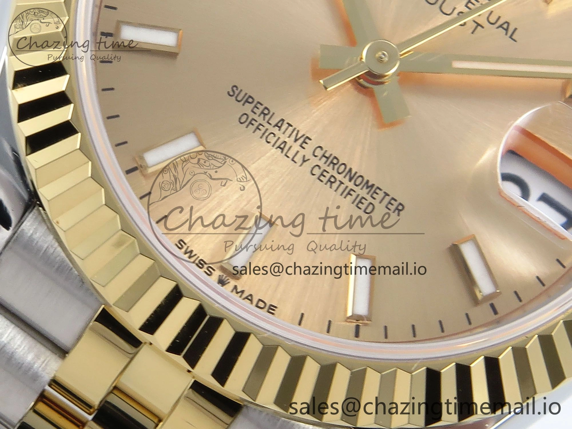 DateJust 31 278273 ARF 1:1 Best Edition 904L Steel YG Dial Stick Marker on SS YG Jubilee Bracelet ETA Upgraded 573