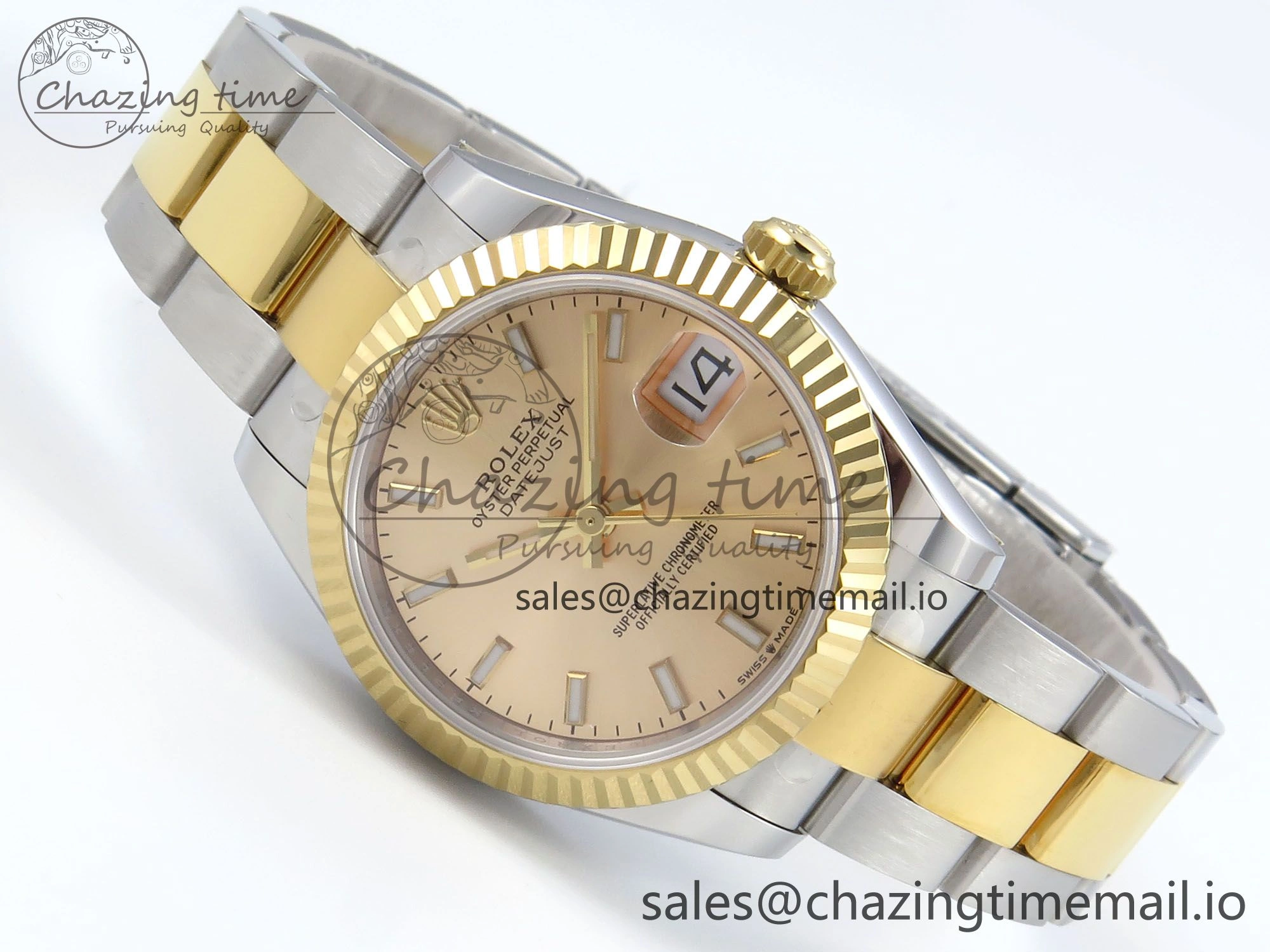 DateJust 31 278273 ARF 1:1 Best Edition 904L Steel YG Dial Stick Marker on SS YG Oyster Bracelet ETA FashionForward 584