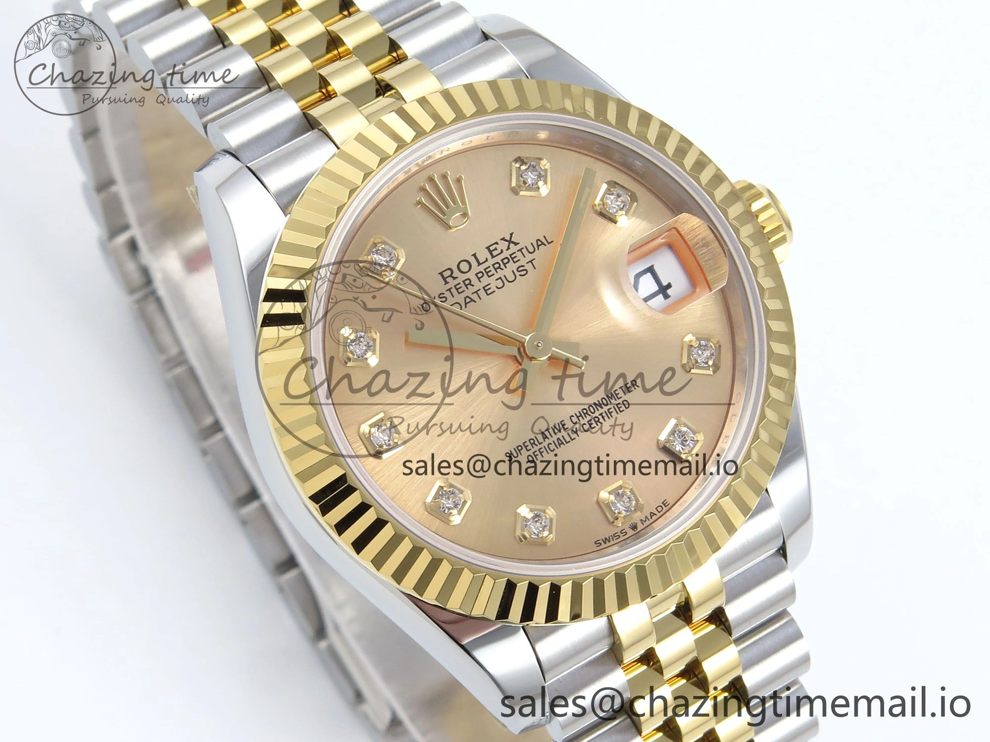 Sporty DateJust 31 278273 ARF 1:1 Best Edition 904L Steel YG Diamonds Dial on SS YG Jubilee Bracelet ETA 567