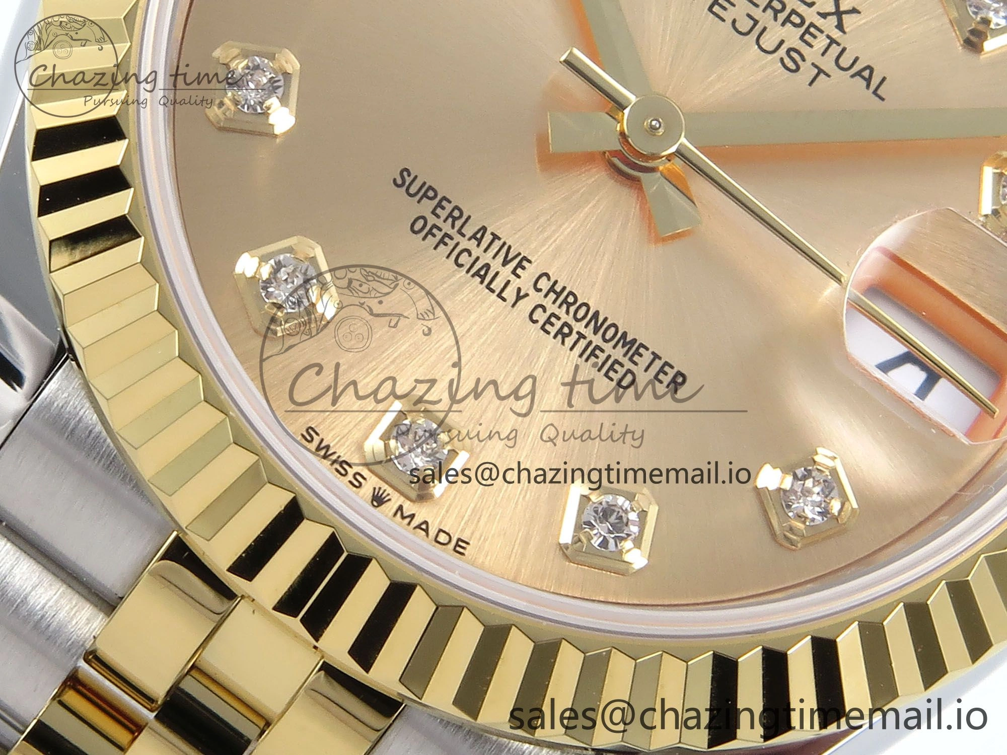 Sporty DateJust 31 278273 ARF 1:1 Best Edition 904L Steel YG Diamonds Dial on SS YG Jubilee Bracelet ETA 567