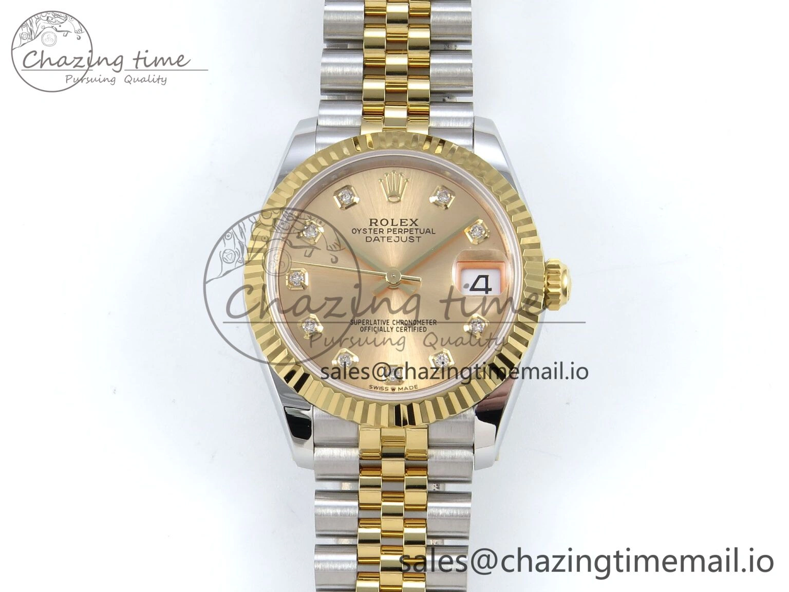Sporty DateJust 31 278273 ARF 1:1 Best Edition 904L Steel YG Diamonds Dial on SS YG Jubilee Bracelet ETA 567