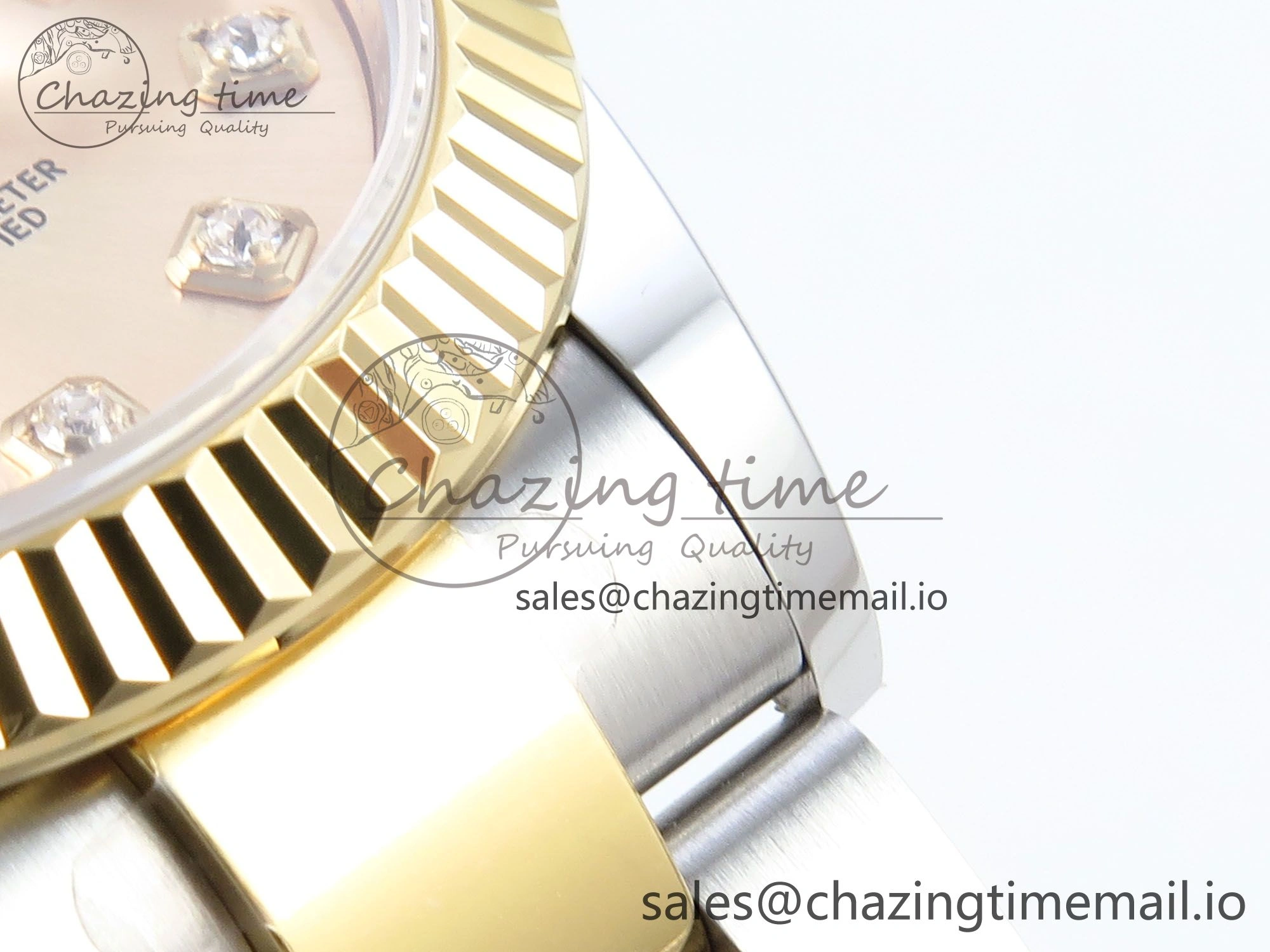 Unisex DateJust 31 278273 ARF 1:1 Best Edition 904L Steel YG Diamonds Dial on SS YG Oyster Bracelet ETA 576