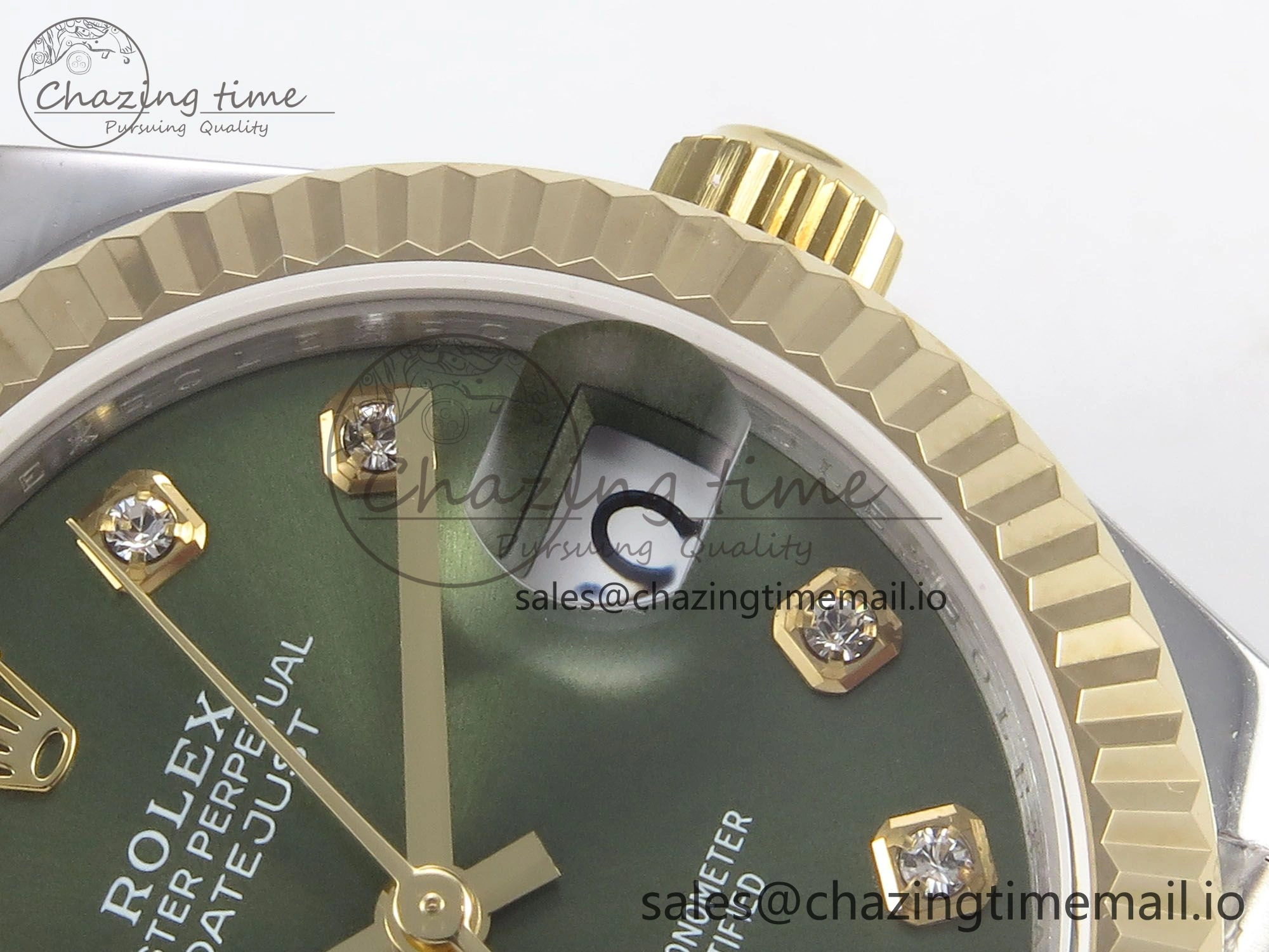 EasyCare DateJust 31 278273 SS YG GMF 1:1 Best Edition 904L Steel Green Diamonds Dial on Jubilee Bracelet A 1149