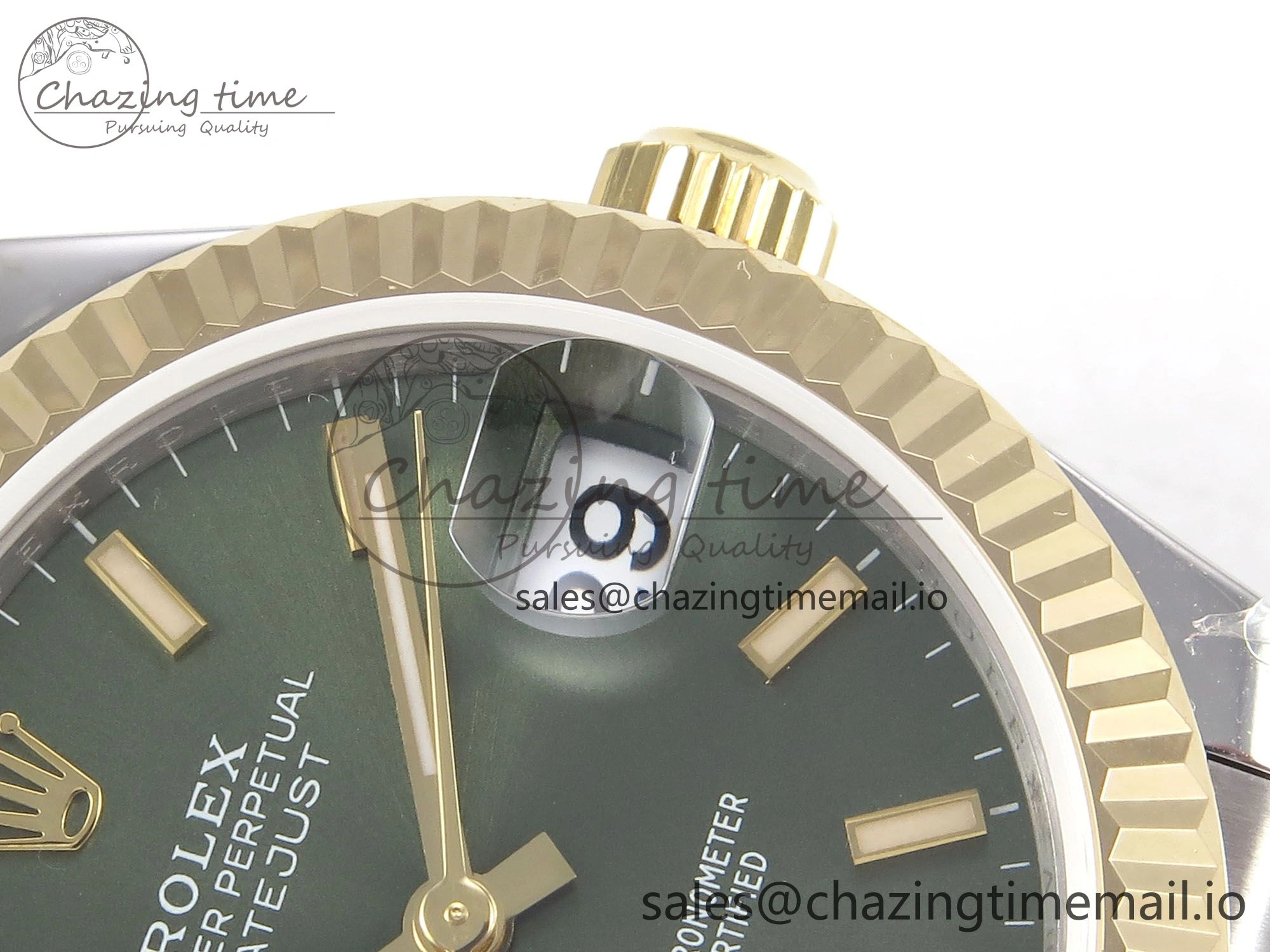 SunProtective DateJust 31 278273 SS YG GMF 1:1 Best Edition 904L Steel Green Stick Dial on Jubilee Bracelet A 1152