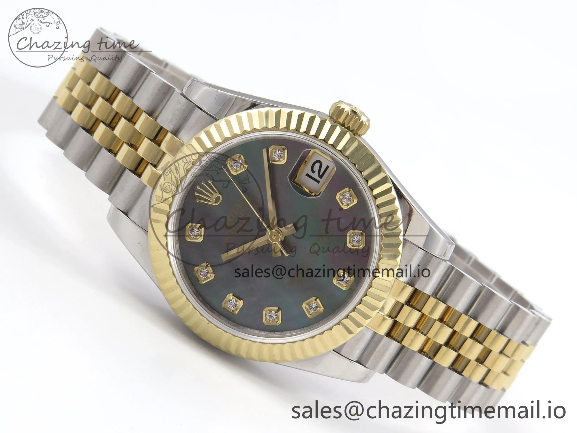 DateJust 31 278273 SS YG GMF 1:1 Best Edition 904L Steel Meteorite Diamonds Dial on Jubilee Bracelet A Stylish 1153