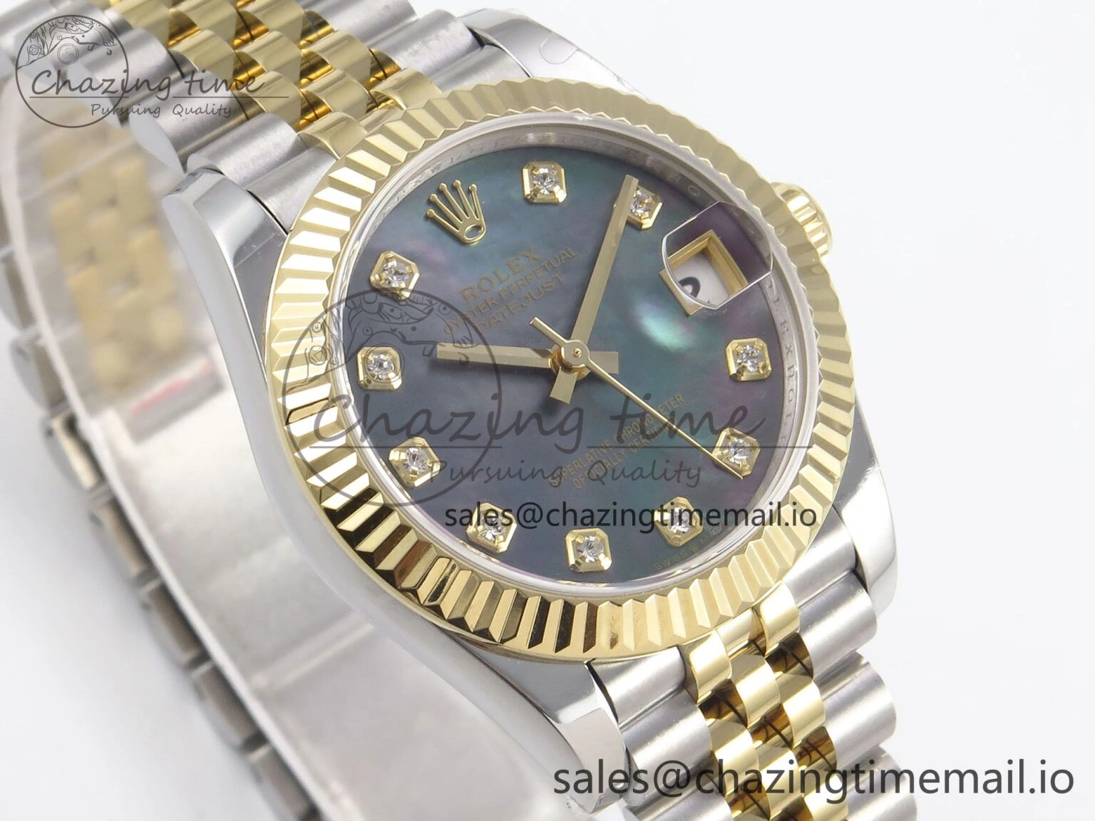 DateJust 31 278273 SS YG GMF 1:1 Best Edition 904L Steel Meteorite Diamonds Dial on Jubilee Bracelet A Stylish 1153