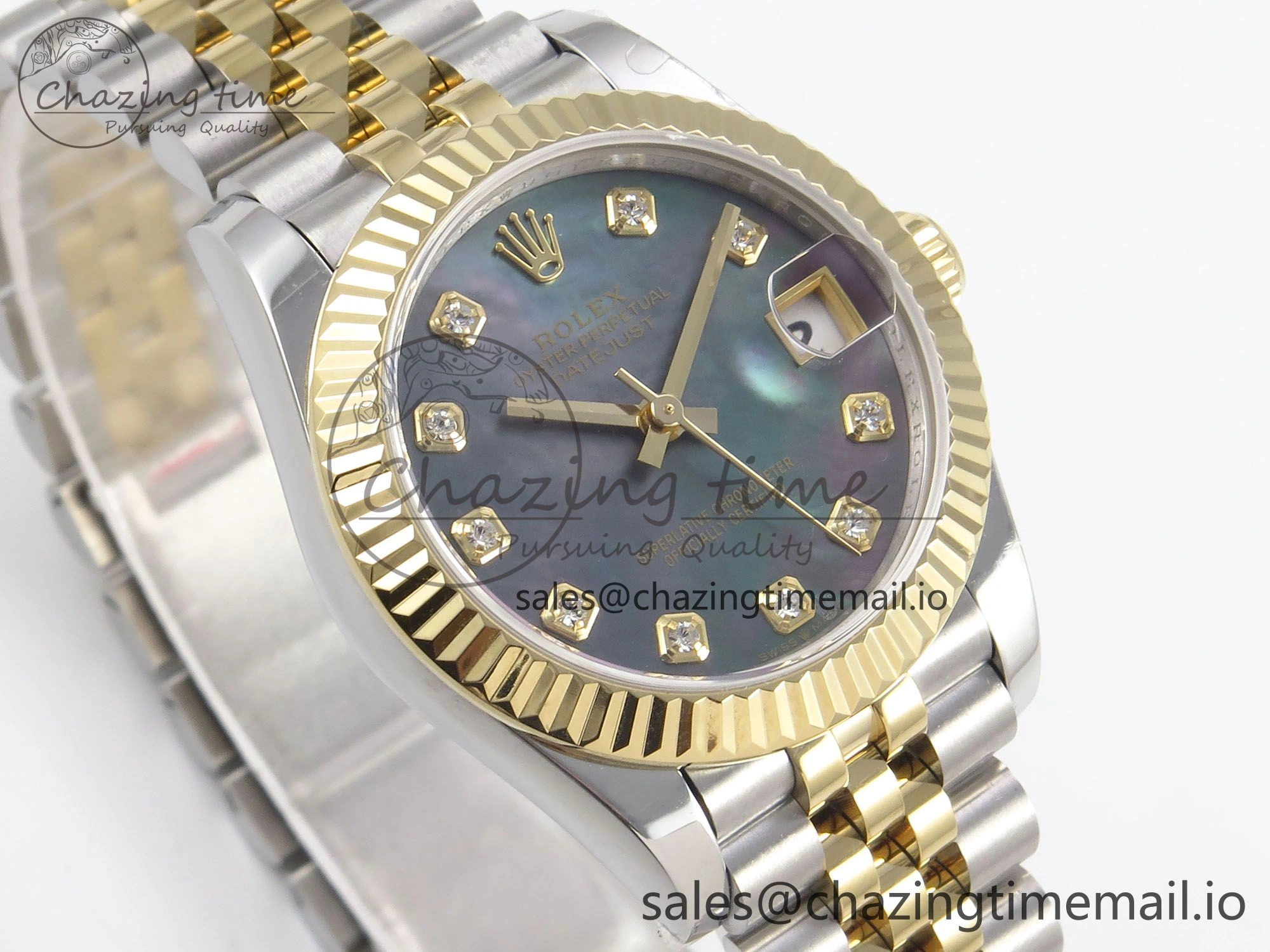 DateJust 31 278273 SS YG GMF 1:1 Best Edition 904L Steel Meteorite Diamonds Dial on Jubilee Bracelet A Stylish 1153