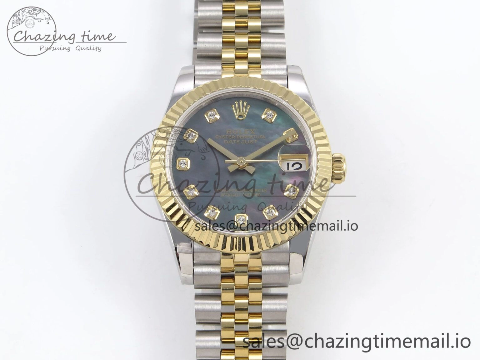 DateJust 31 278273 SS YG GMF 1:1 Best Edition 904L Steel Meteorite Diamonds Dial on Jubilee Bracelet A Stylish 1153