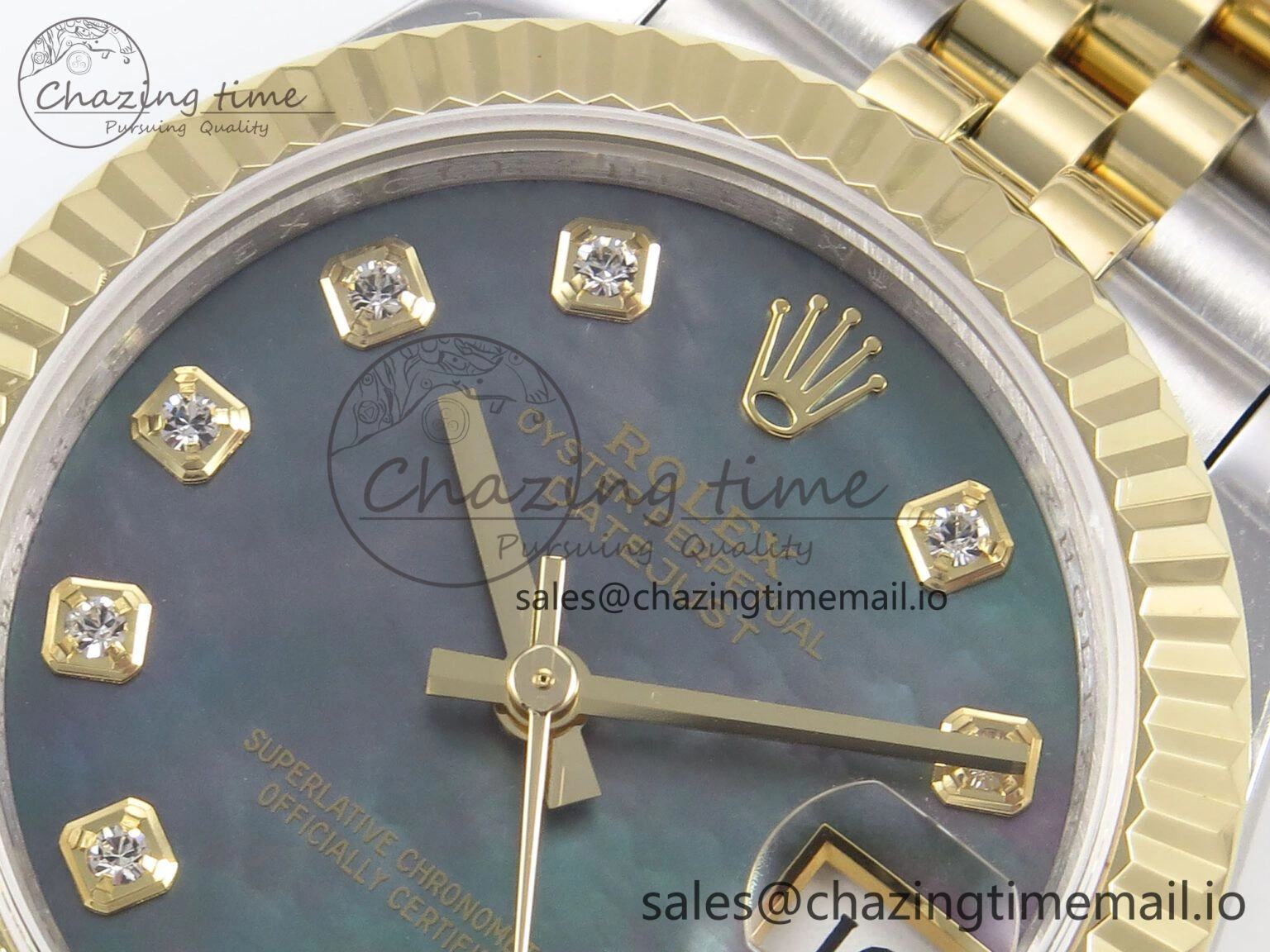 DateJust 31 278273 SS YG GMF 1:1 Best Edition 904L Steel Meteorite Diamonds Dial on Jubilee Bracelet A Stylish 1153