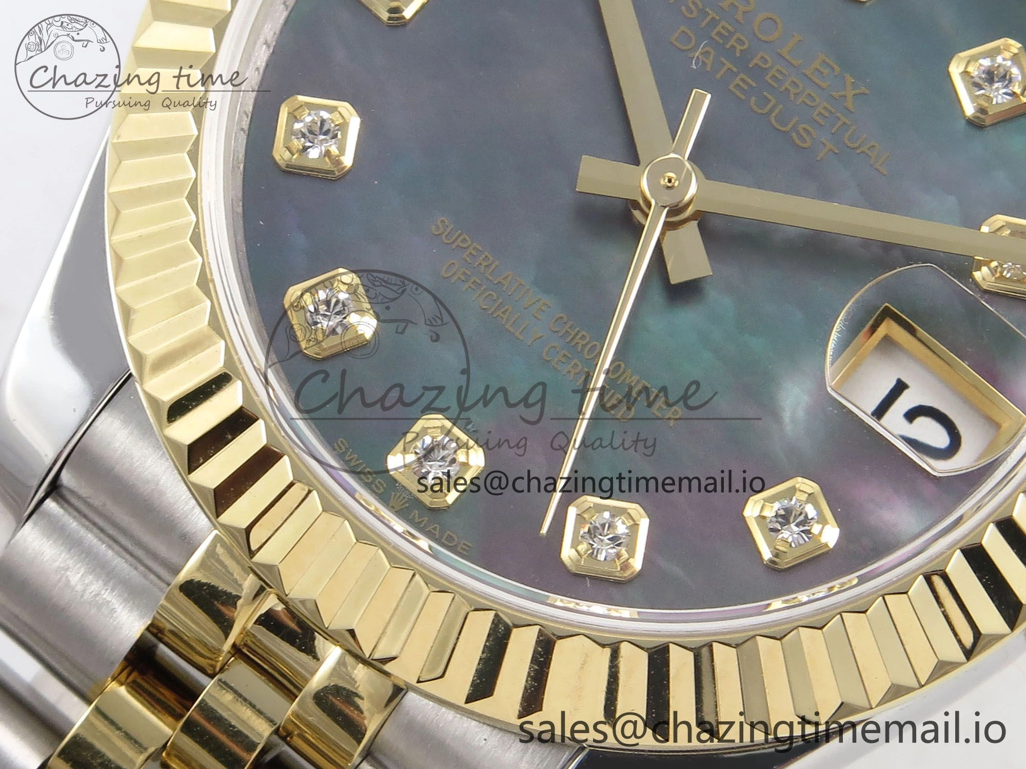 DateJust 31 278273 SS YG GMF 1:1 Best Edition 904L Steel Meteorite Diamonds Dial on Jubilee Bracelet A Stylish 1153