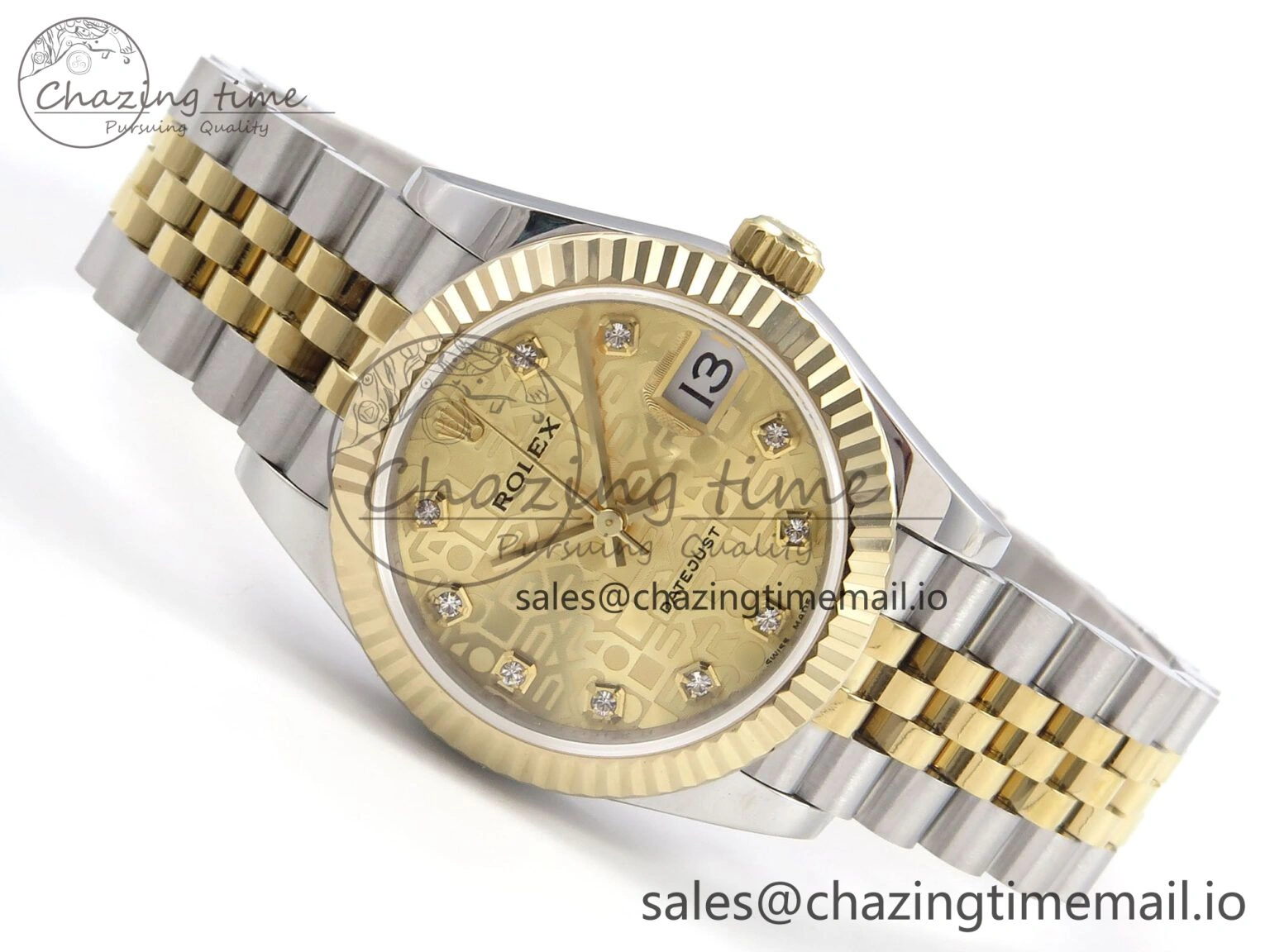 DateJust 31 278273 SS YG GMF 1:1 Best Edition 904L Steel Rolxx YG Diamonds Dial on Jubilee Bracelet A TravelReady 1150