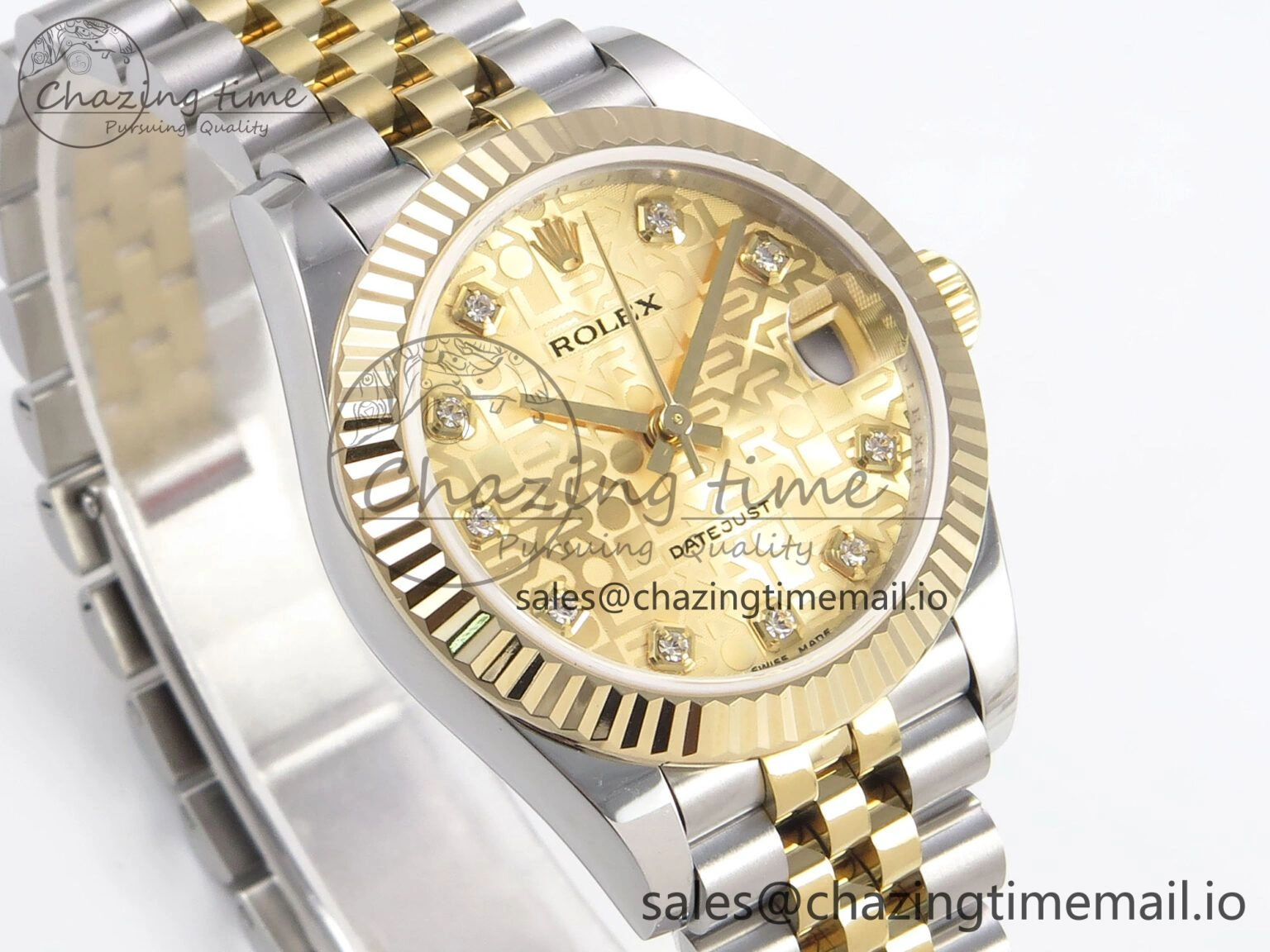 DateJust 31 278273 SS YG GMF 1:1 Best Edition 904L Steel Rolxx YG Diamonds Dial on Jubilee Bracelet A TravelReady 1150