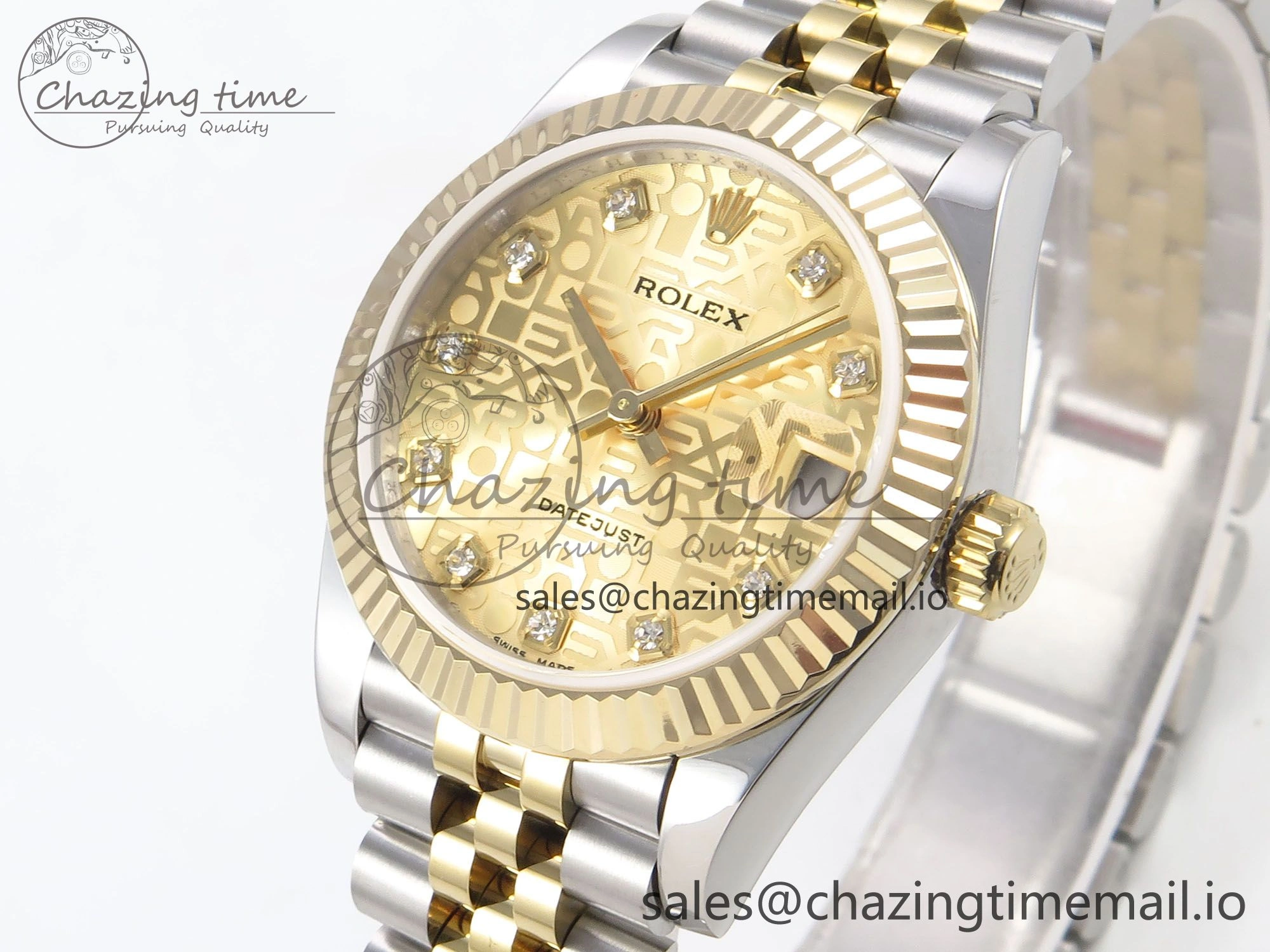 DateJust 31 278273 SS YG GMF 1:1 Best Edition 904L Steel Rolxx YG Diamonds Dial on Jubilee Bracelet A TravelReady 1150