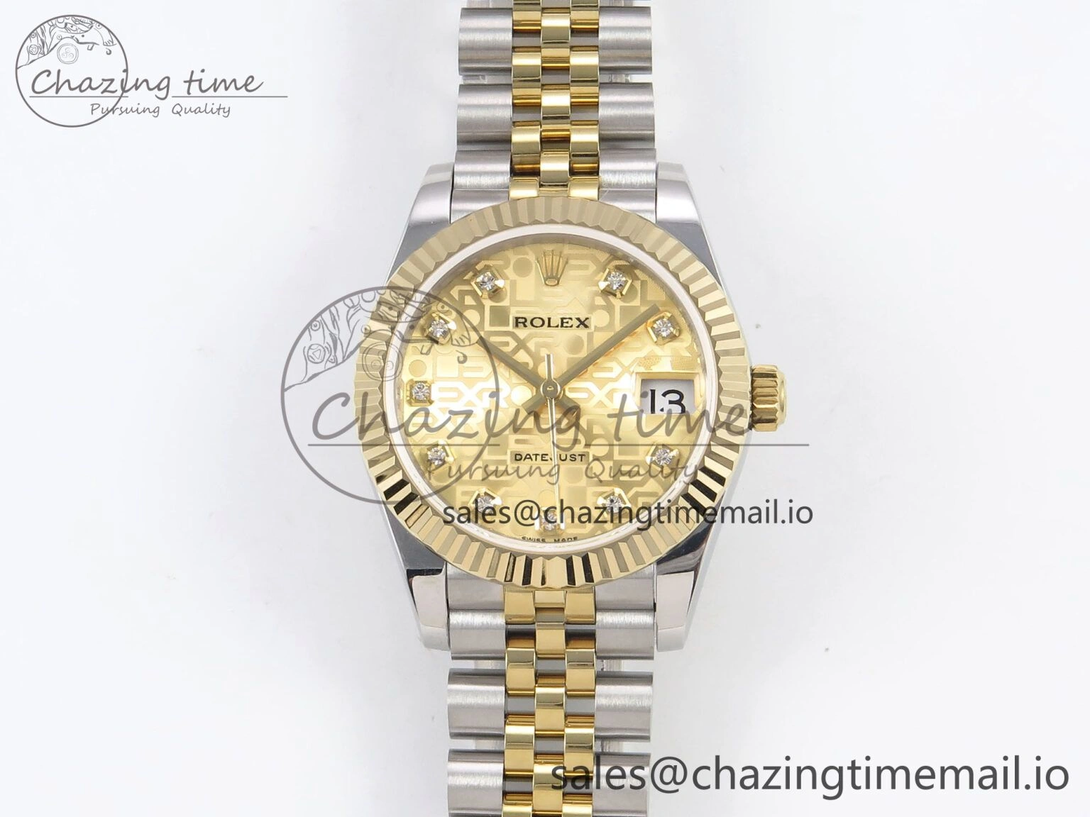 DateJust 31 278273 SS YG GMF 1:1 Best Edition 904L Steel Rolxx YG Diamonds Dial on Jubilee Bracelet A TravelReady 1150