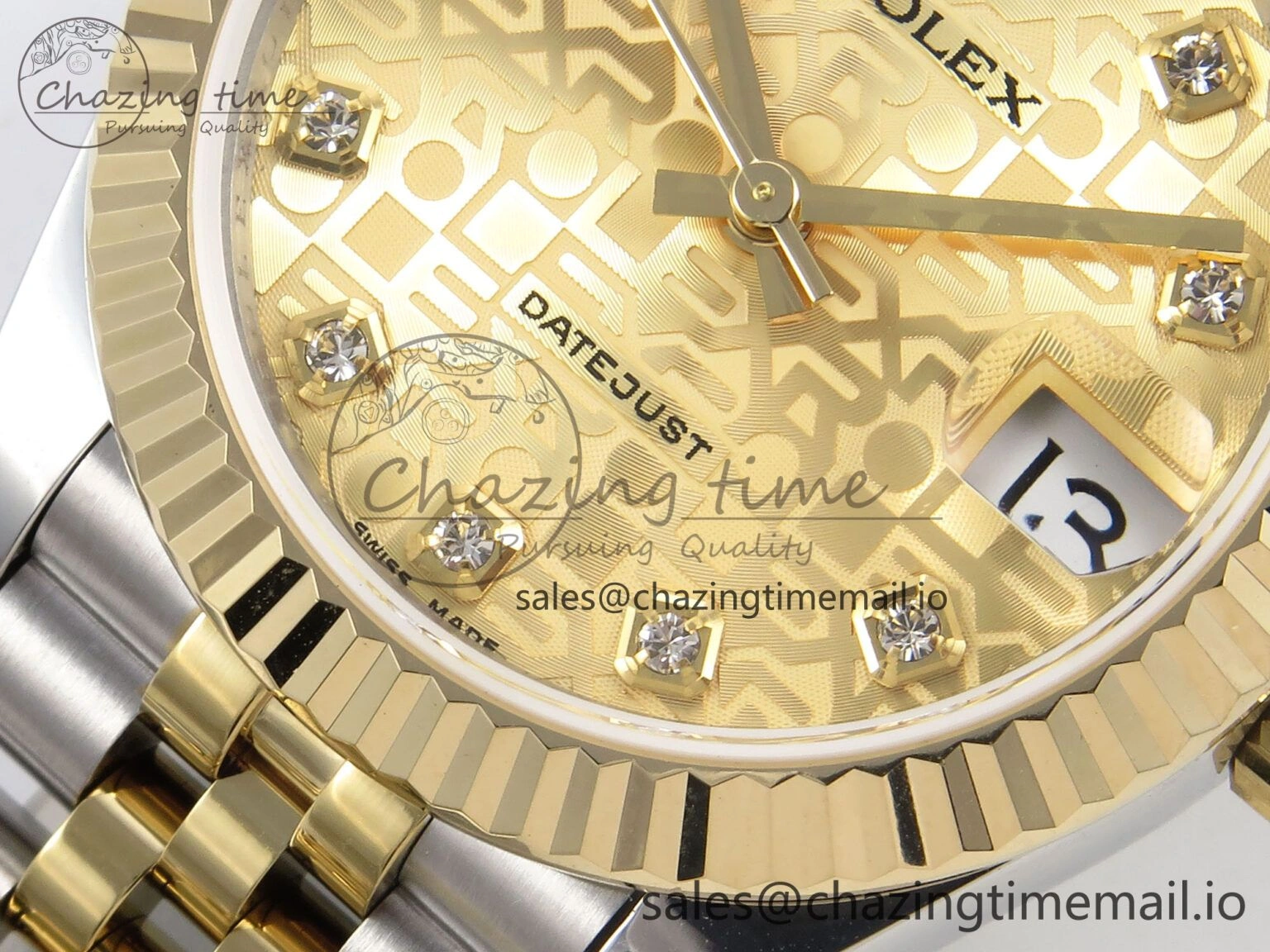 DateJust 31 278273 SS YG GMF 1:1 Best Edition 904L Steel Rolxx YG Diamonds Dial on Jubilee Bracelet A TravelReady 1150