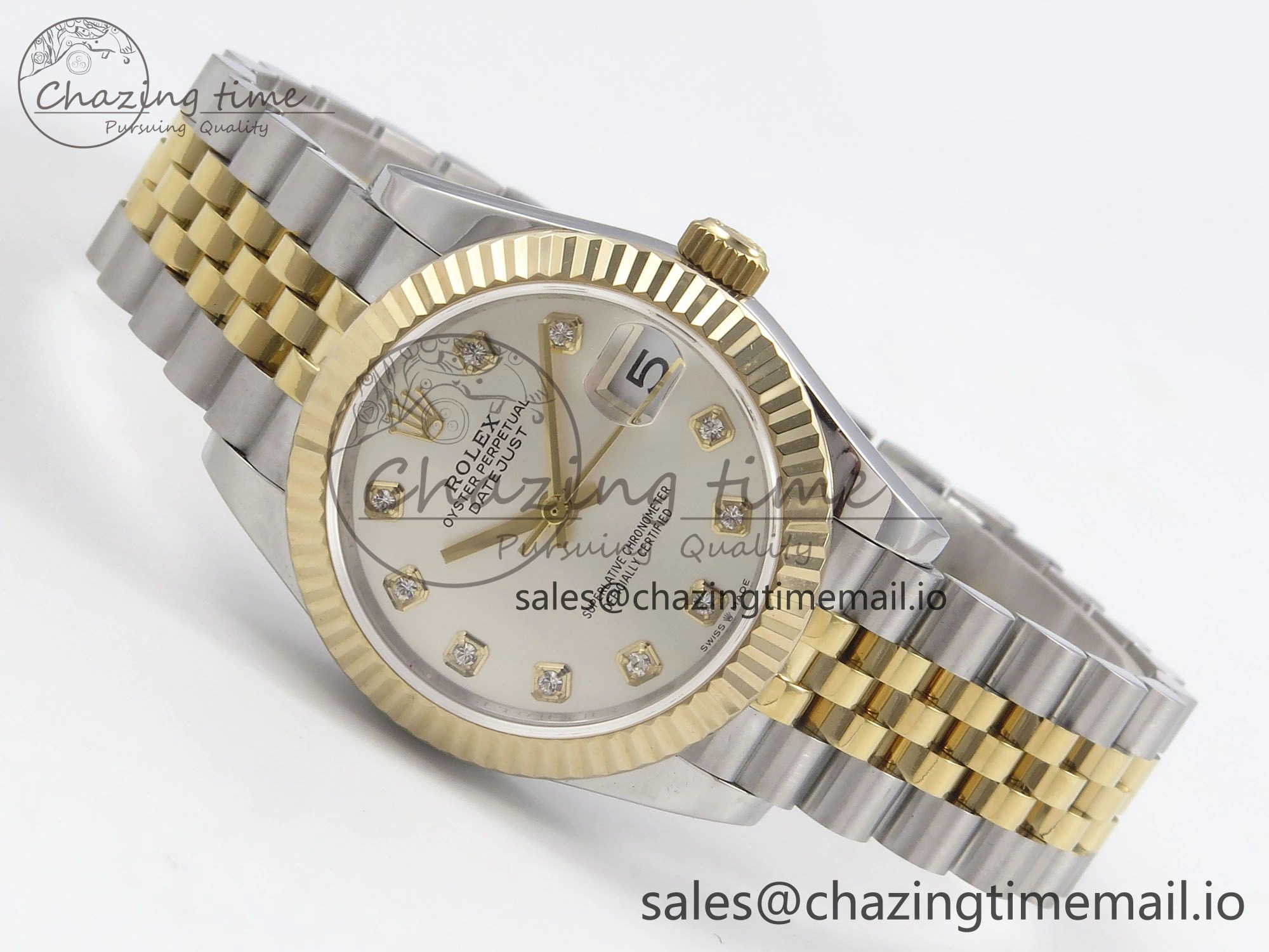 NewStyle DateJust 31 278273 SS YG GMF 1:1 Best Edition 904L Steel Silver Diamonds Dial on Jubilee Bracelet A 1151