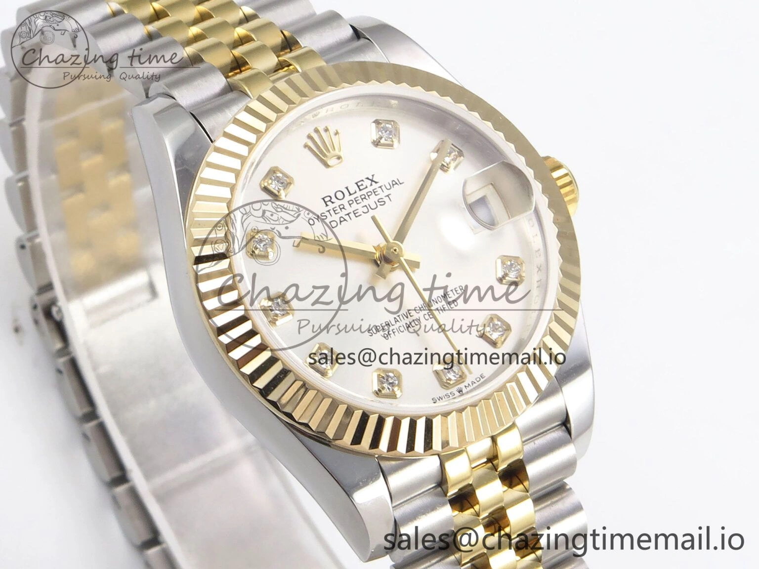 NewStyle DateJust 31 278273 SS YG GMF 1:1 Best Edition 904L Steel Silver Diamonds Dial on Jubilee Bracelet A 1151