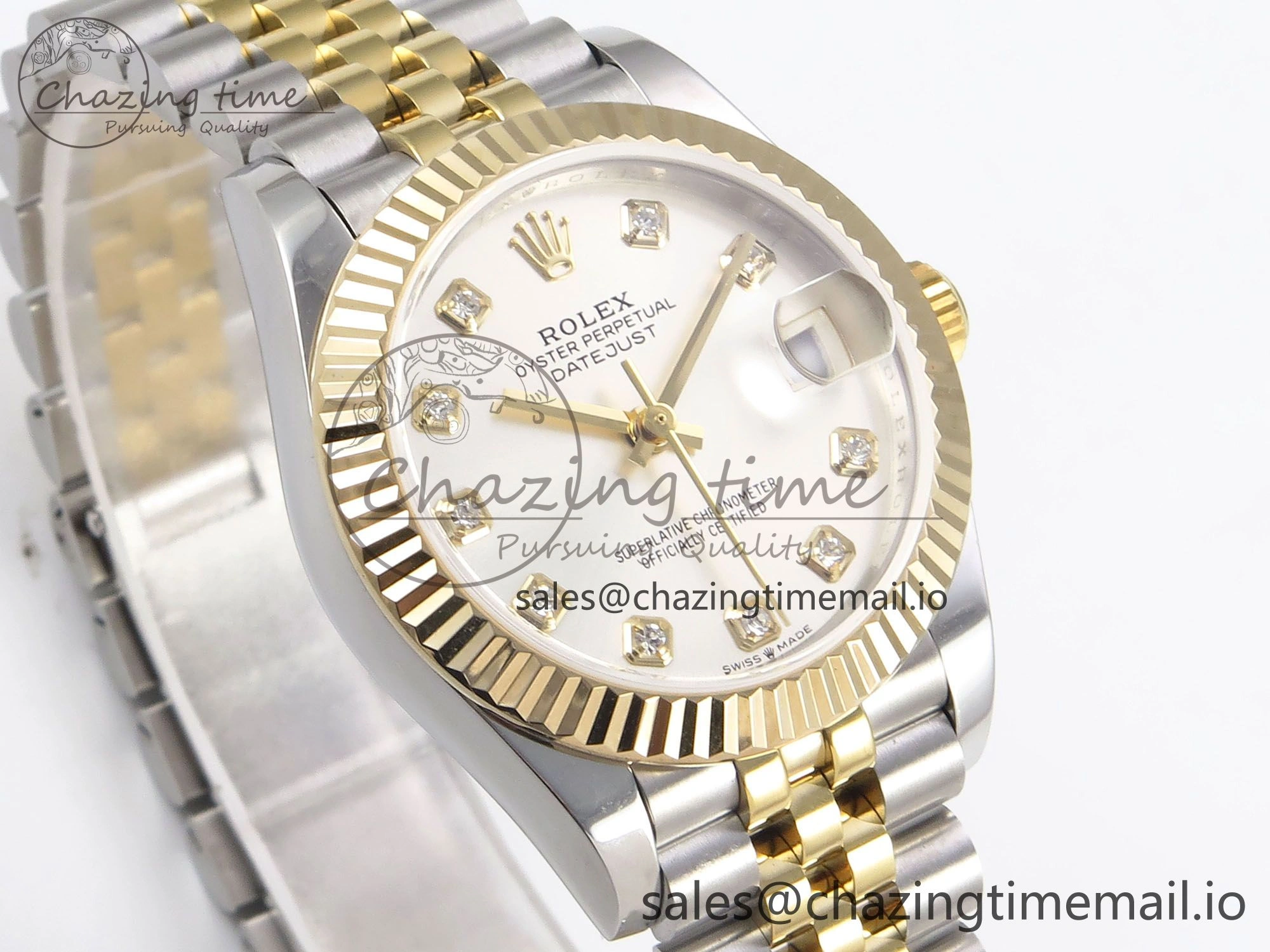 NewStyle DateJust 31 278273 SS YG GMF 1:1 Best Edition 904L Steel Silver Diamonds Dial on Jubilee Bracelet A 1151