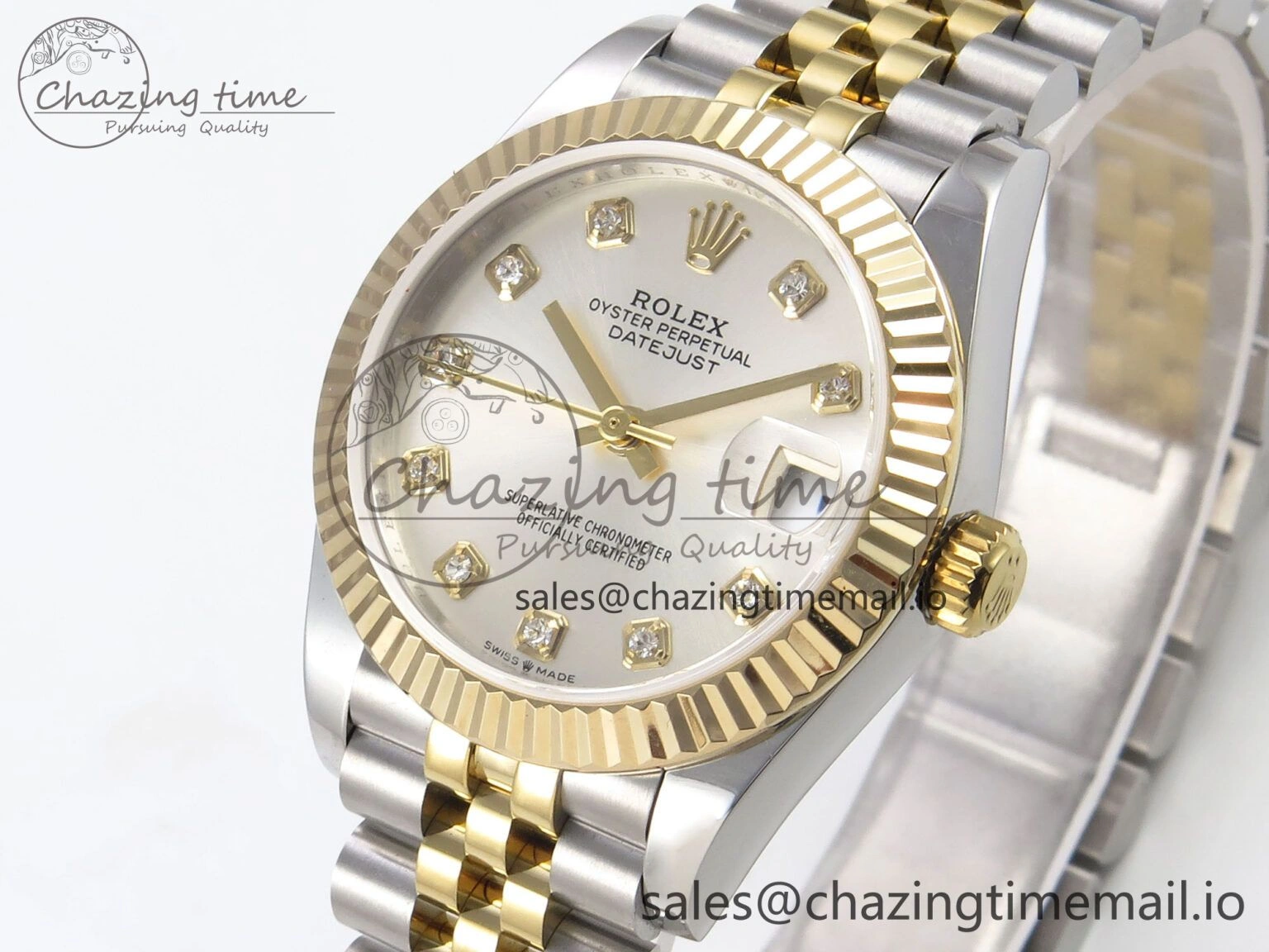 NewStyle DateJust 31 278273 SS YG GMF 1:1 Best Edition 904L Steel Silver Diamonds Dial on Jubilee Bracelet A 1151