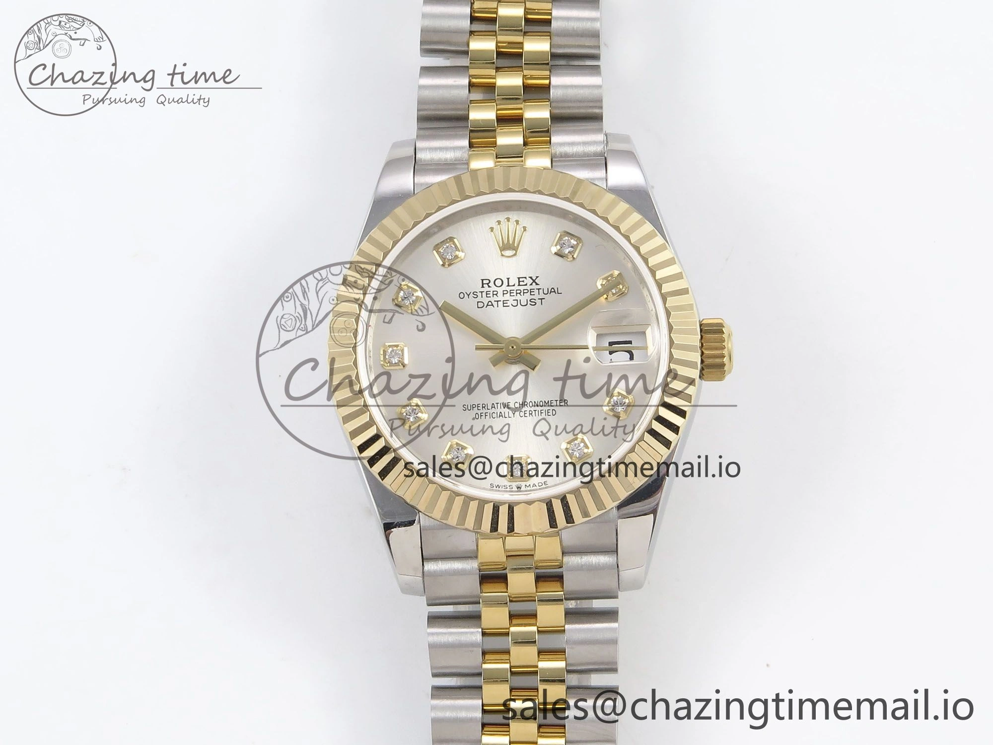 NewStyle DateJust 31 278273 SS YG GMF 1:1 Best Edition 904L Steel Silver Diamonds Dial on Jubilee Bracelet A 1151