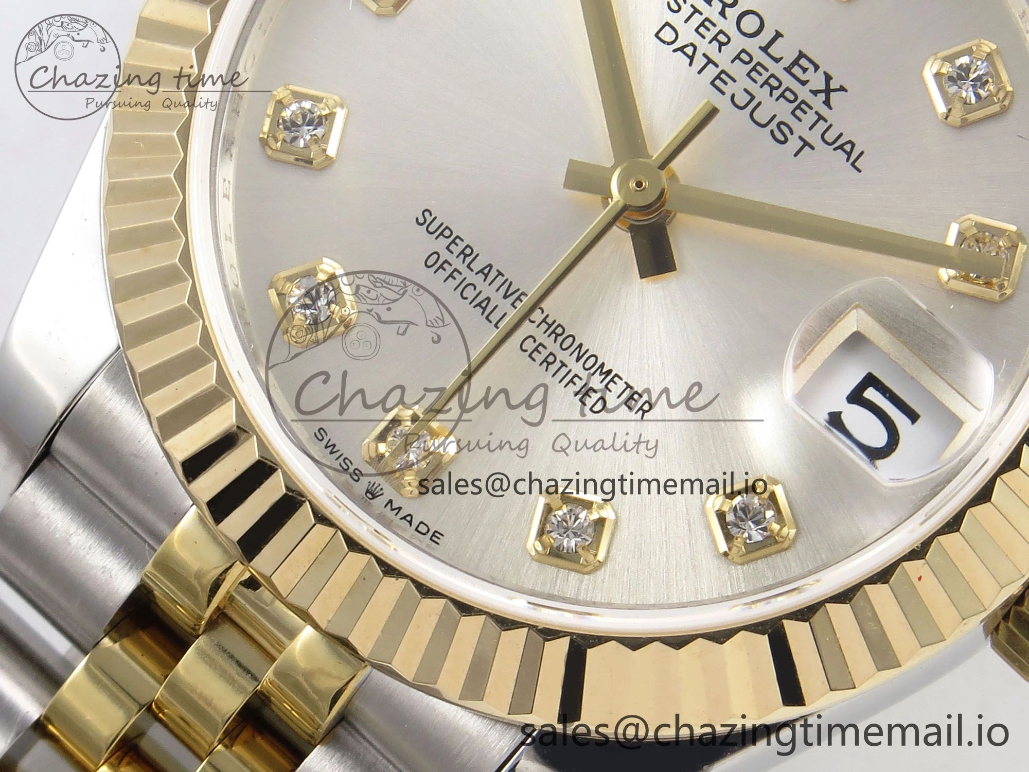 NewStyle DateJust 31 278273 SS YG GMF 1:1 Best Edition 904L Steel Silver Diamonds Dial on Jubilee Bracelet A 1151