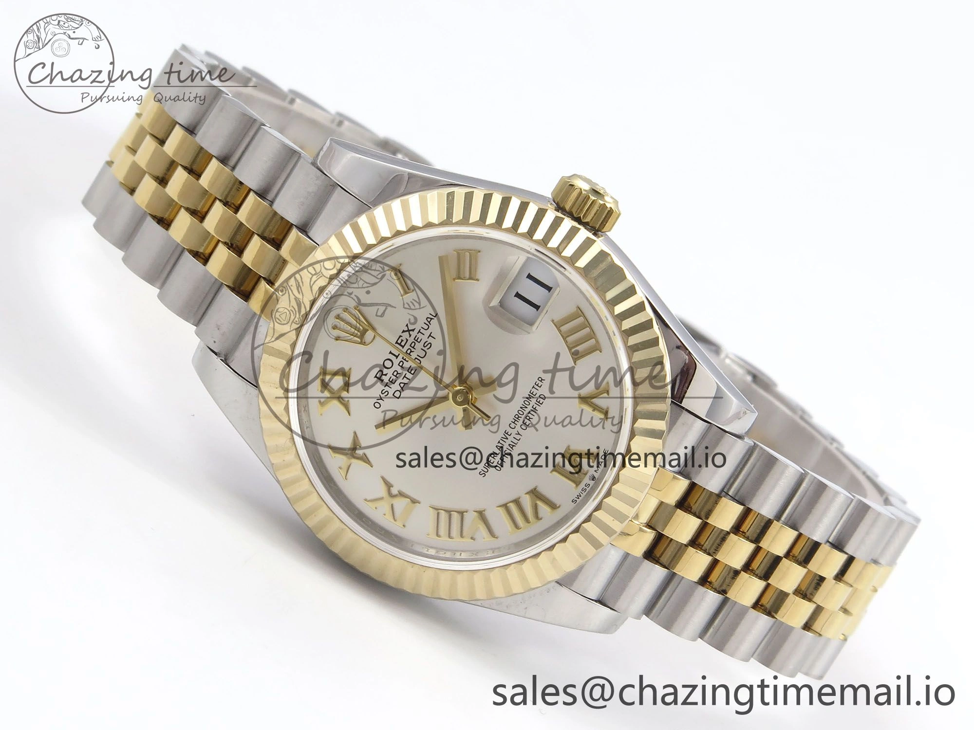 QuickDry DateJust 31 278273 SS YG GMF 1:1 Best Edition 904L Steel Silver Roman Dial on Jubilee Bracelet A 1155