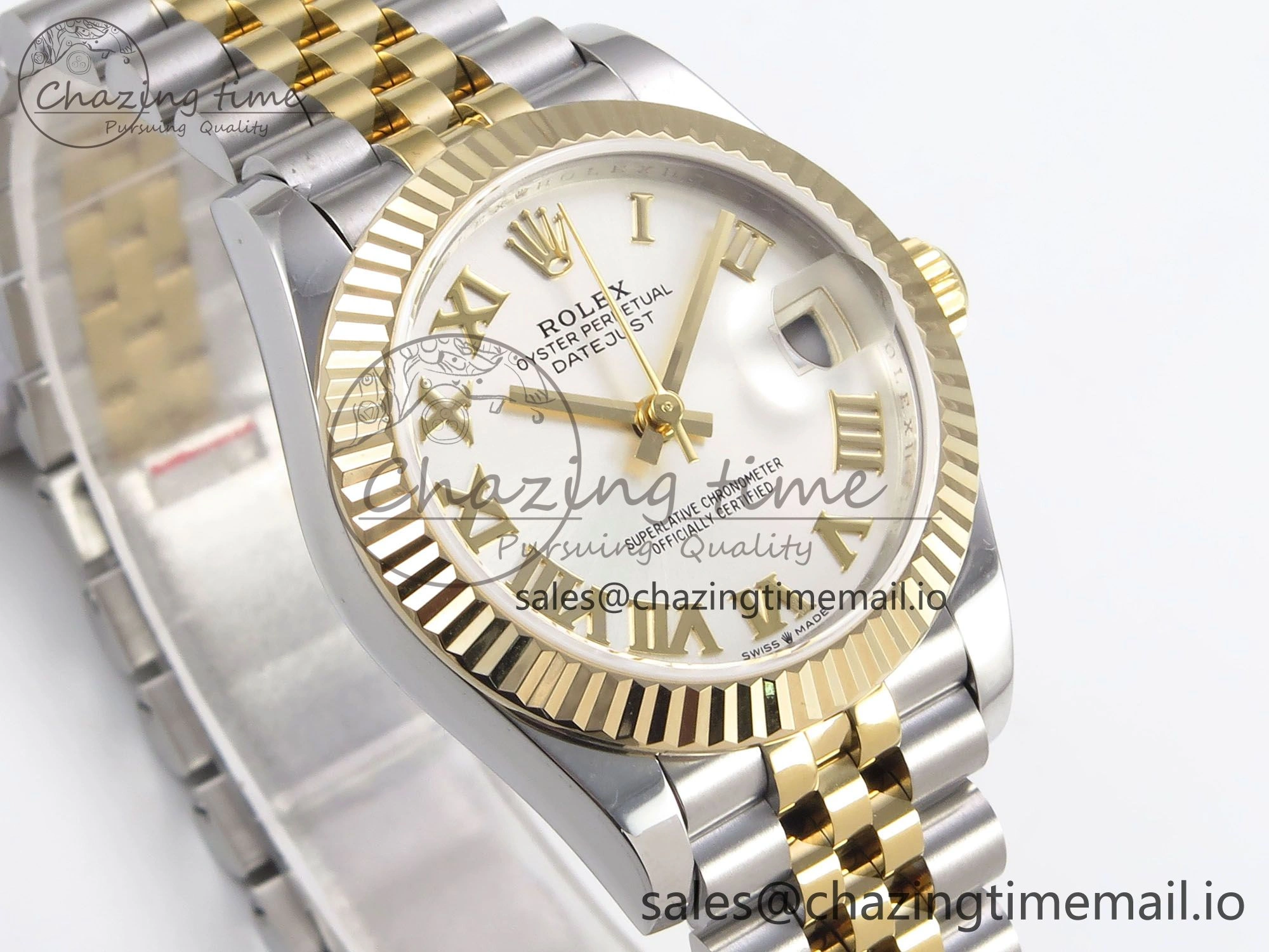 QuickDry DateJust 31 278273 SS YG GMF 1:1 Best Edition 904L Steel Silver Roman Dial on Jubilee Bracelet A 1155