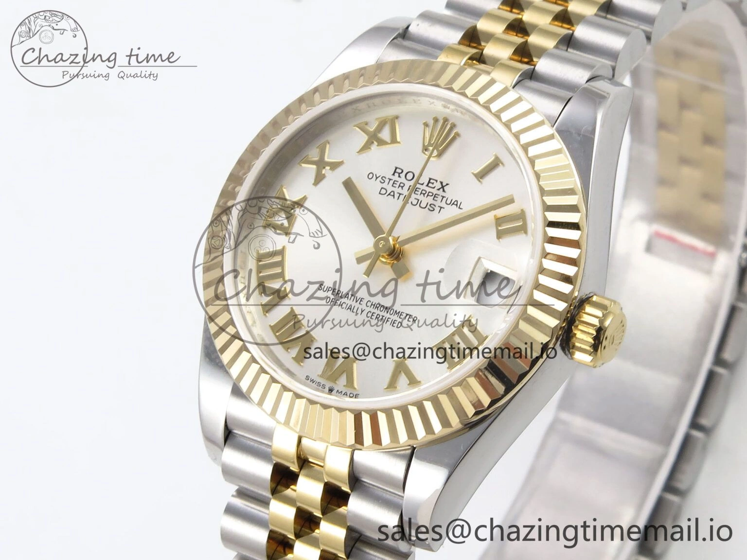 QuickDry DateJust 31 278273 SS YG GMF 1:1 Best Edition 904L Steel Silver Roman Dial on Jubilee Bracelet A 1155
