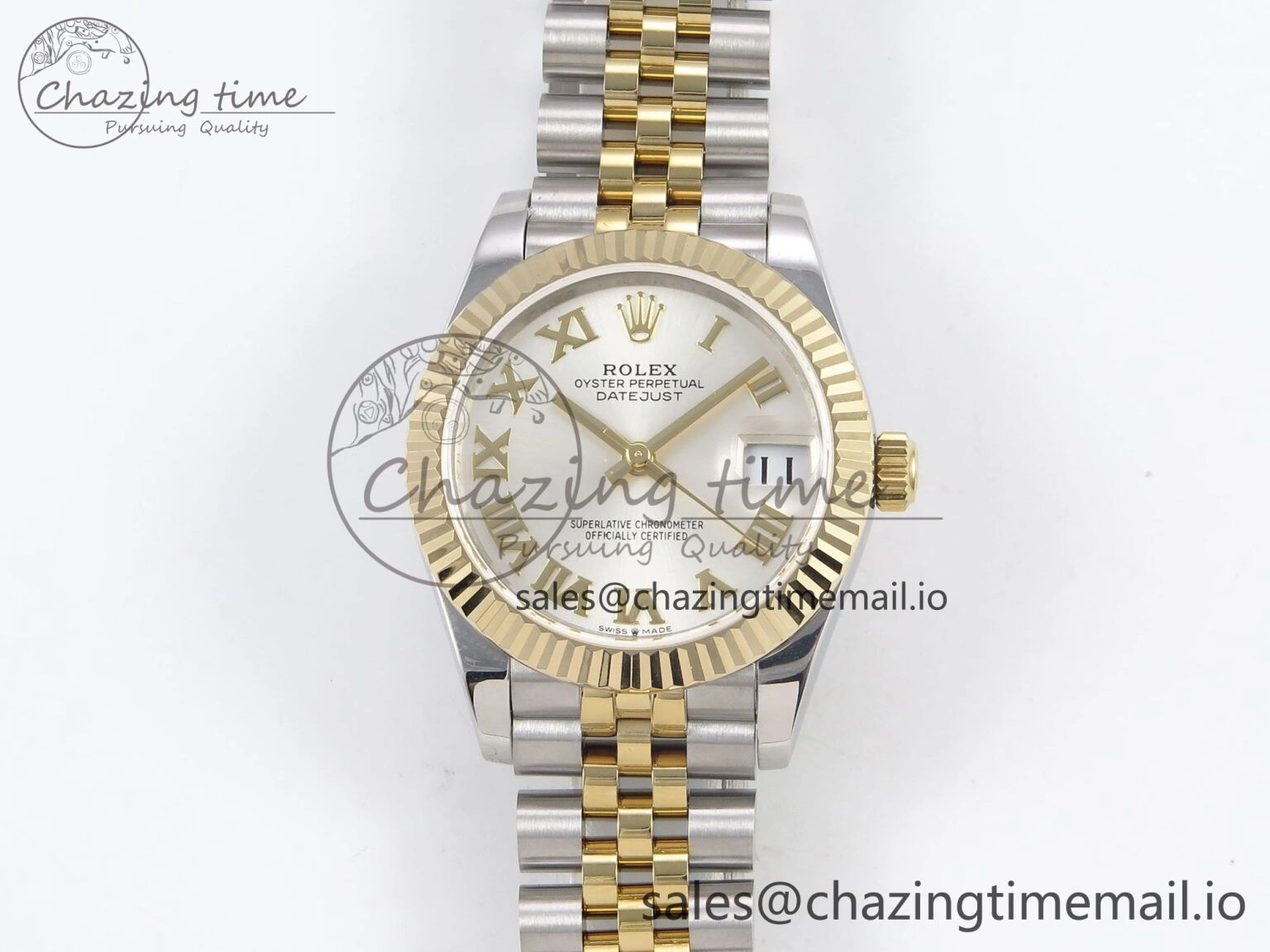 QuickDry DateJust 31 278273 SS YG GMF 1:1 Best Edition 904L Steel Silver Roman Dial on Jubilee Bracelet A 1155